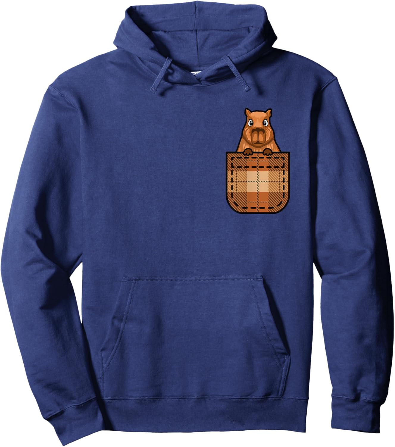 Funny Capybara Pocket Capybara Lover Men Women Kids Hoodie - Hoodie | Navy