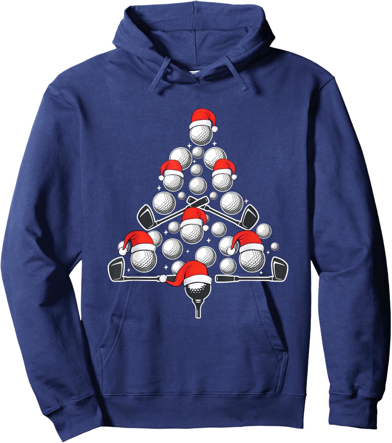 Golf Xmas Tree Ornaments Golf Player Golfing Christmas Golf Hoodie - Hoodie | Navy