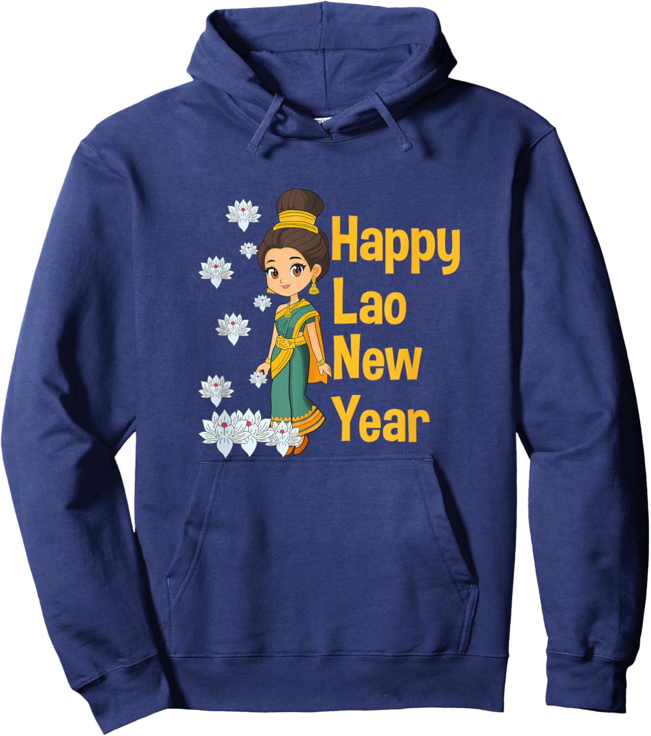 Laos Lao Laotian Happy Lao New Year Pim Mai Lao Hoodie - Hoodie | Navy