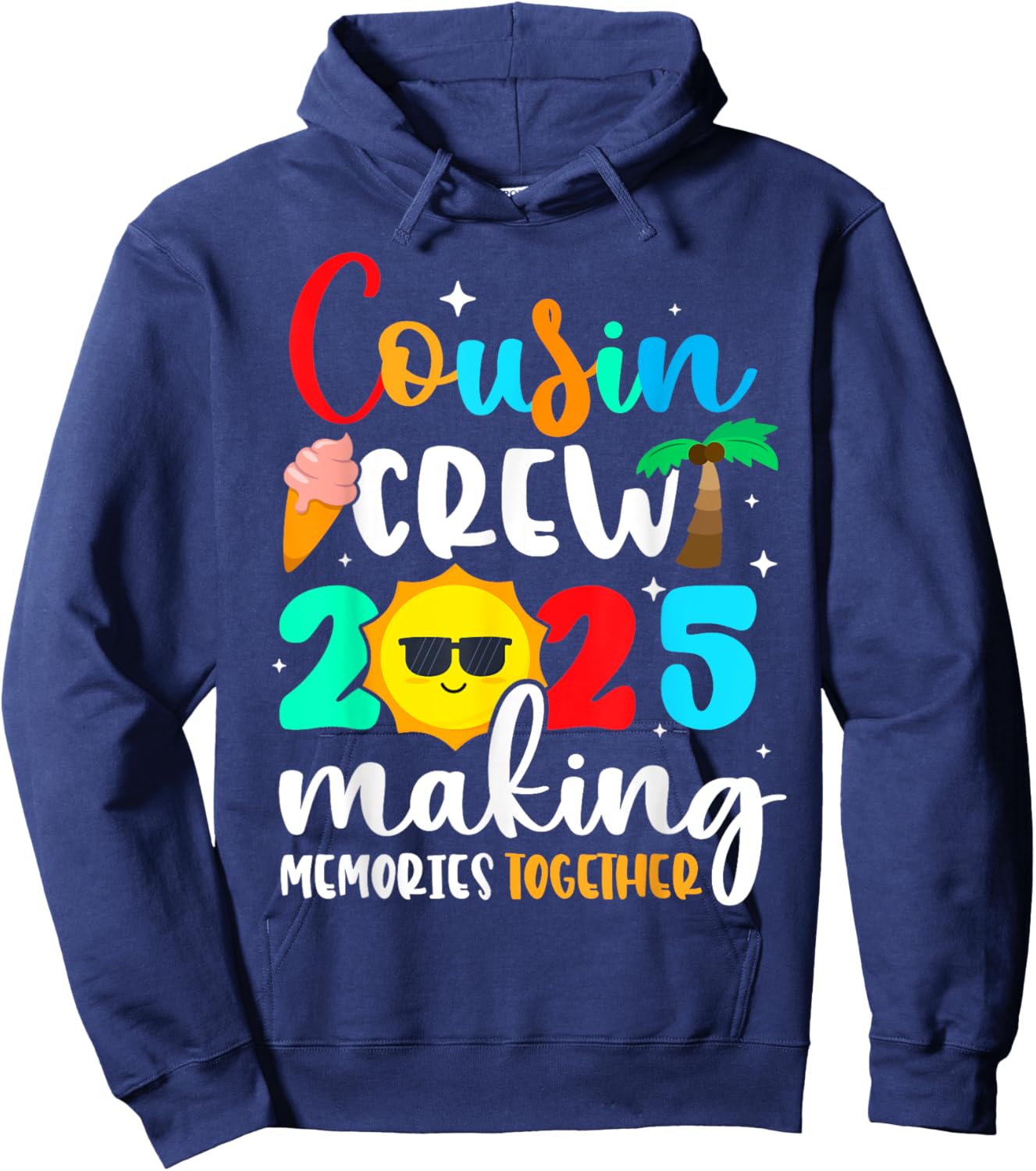 Cousin crew 2025 Summer Vacation Beach Family Trips Matching Hoodie - Hoodie | Navy