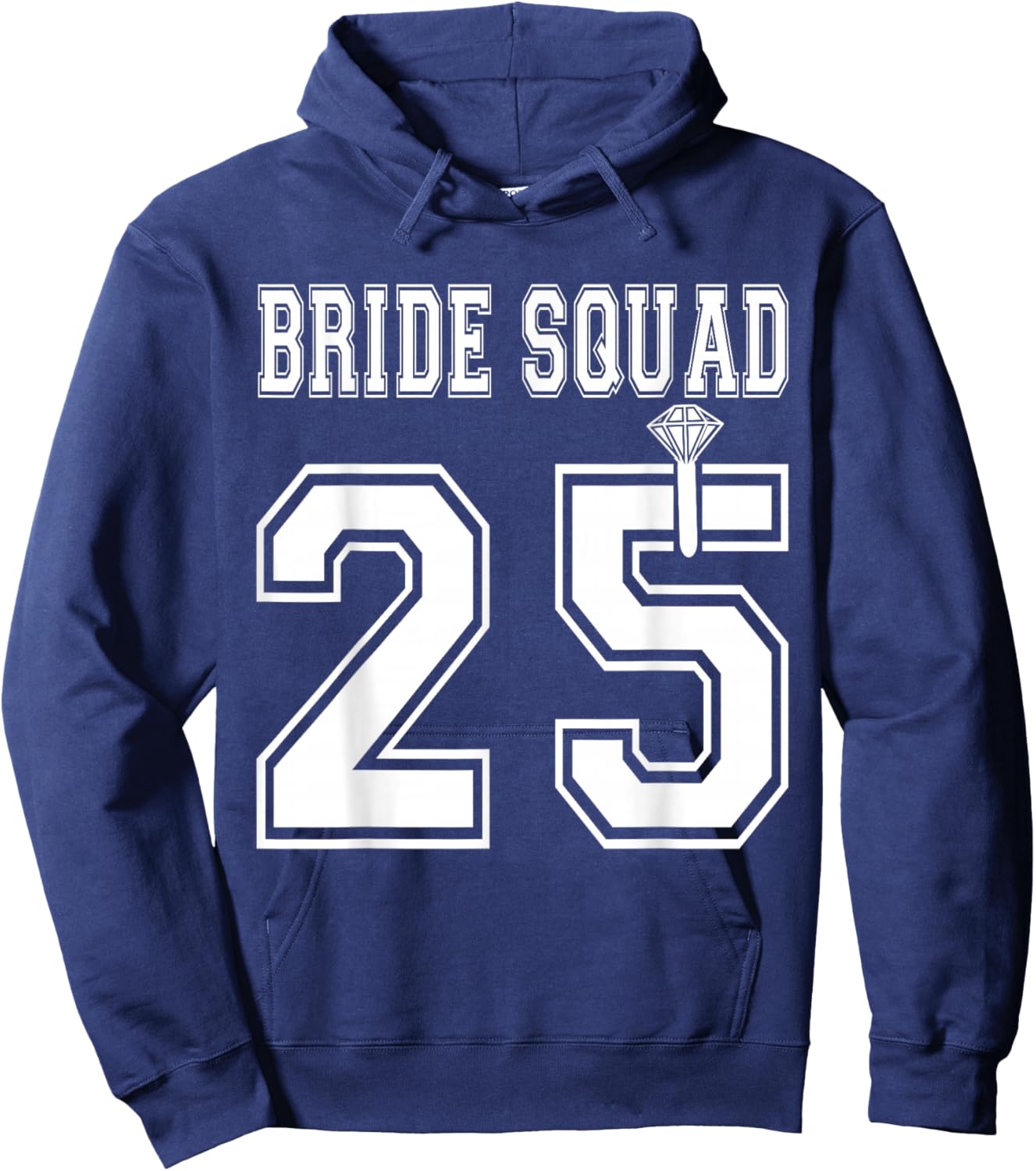 Bride Squad 2025 Bridal Party Bachelorette Team Group Shower Hoodie - Hoodie | Navy