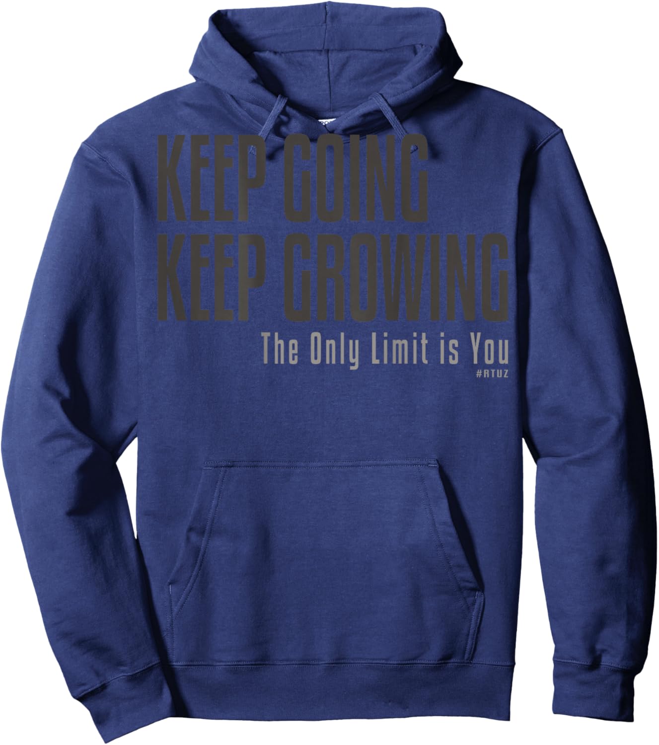 Fitness Quote Y2K Gym Training Back Print Yoga Sport Workout Hoodie - Hoodie | Navy