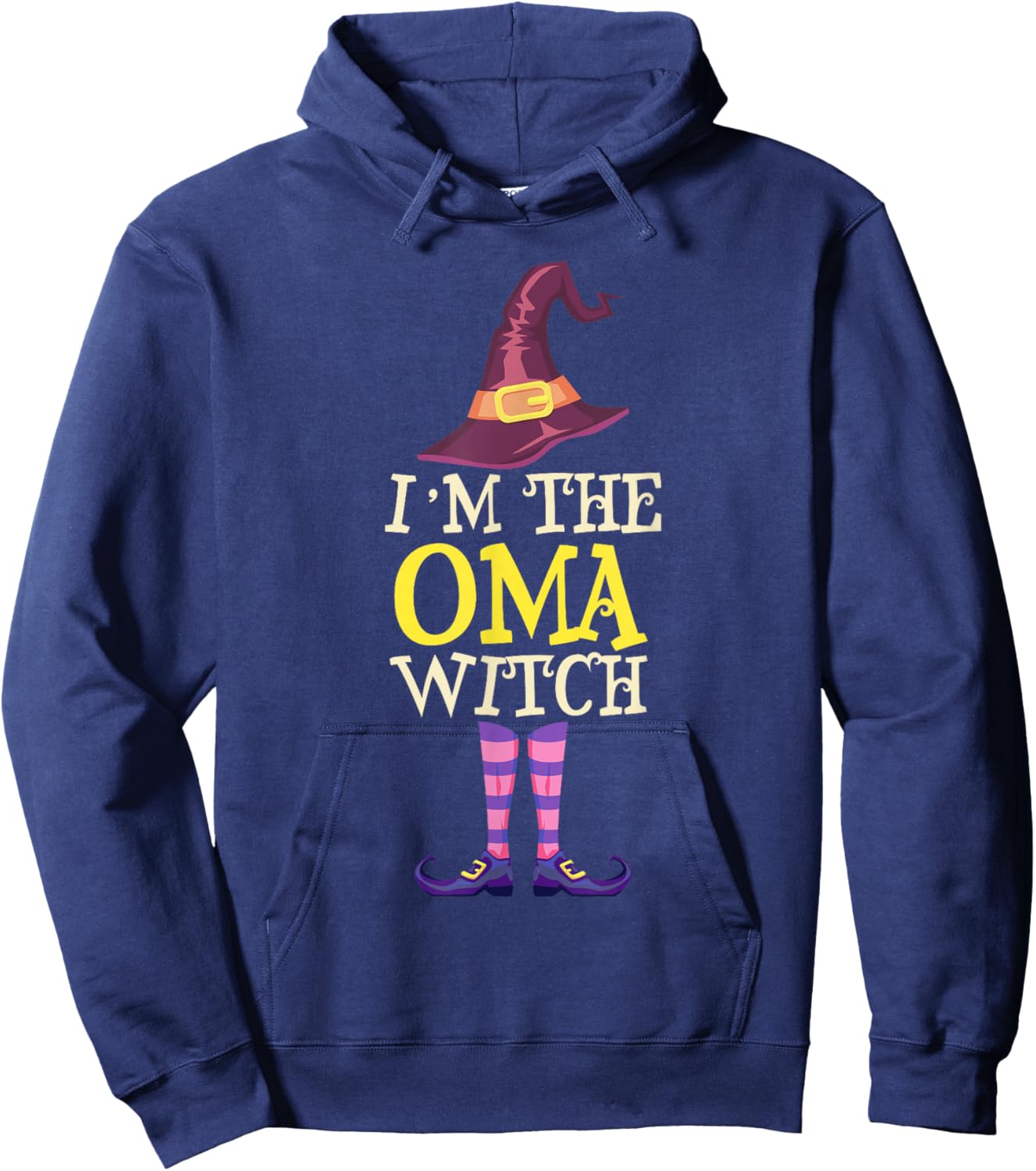 I'm The Oma Witch Costume Halloween Funny Witchy Hoodie - Hoodie | Navy