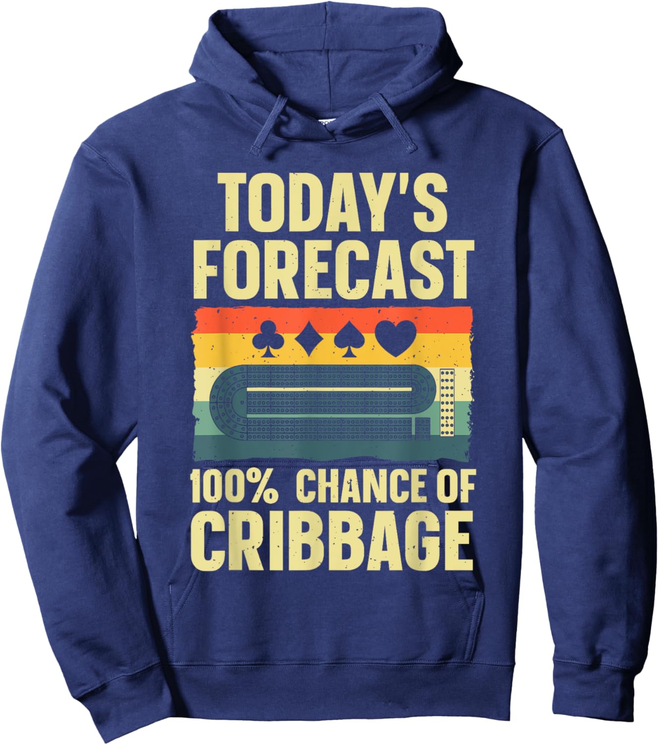 Funny Cribbage Design Women Kids Card Game Cribbage Hoodie - Hoodie | Navy