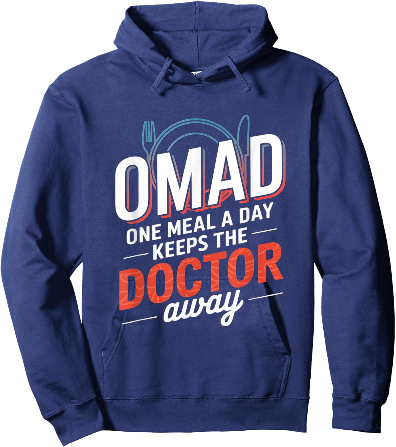 OMAD One Meal A Day Keeps The Doctor Away Hoodie - Hoodie | Navy