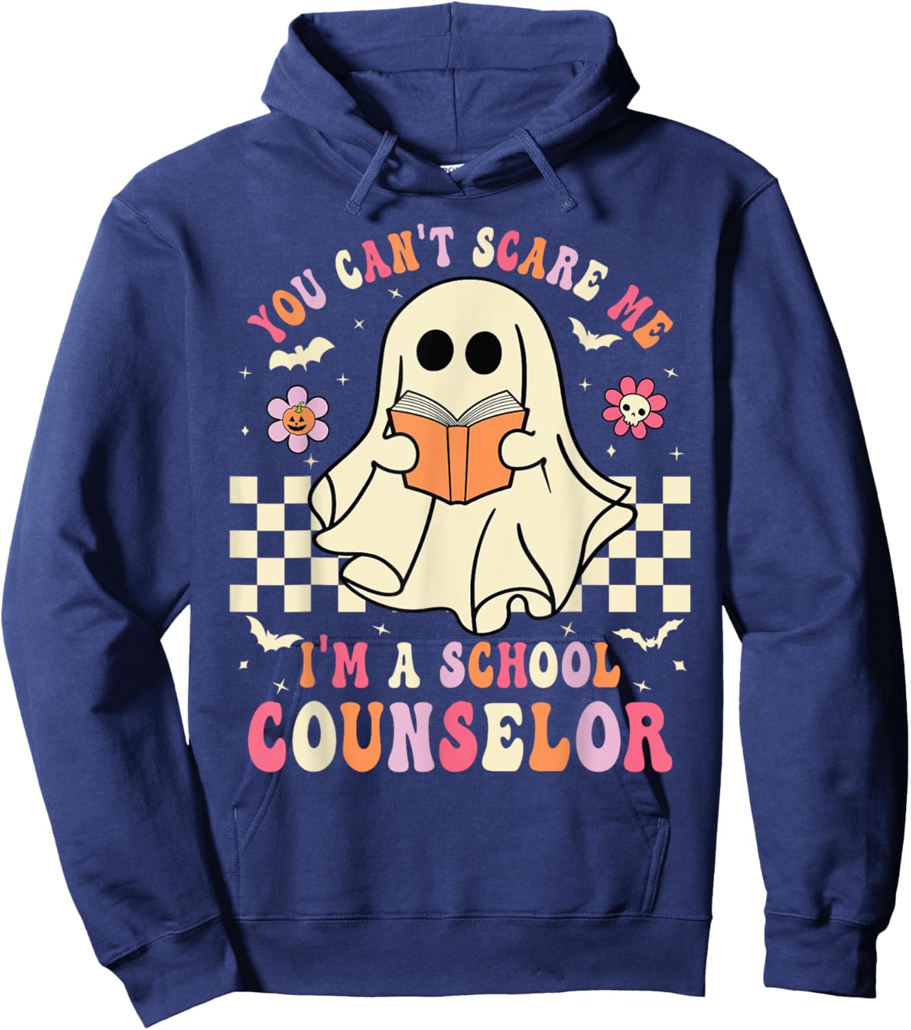 You Can't Scare Me I'm A School Counselor Halloween Spooky Hoodie - Hoodie | Navy