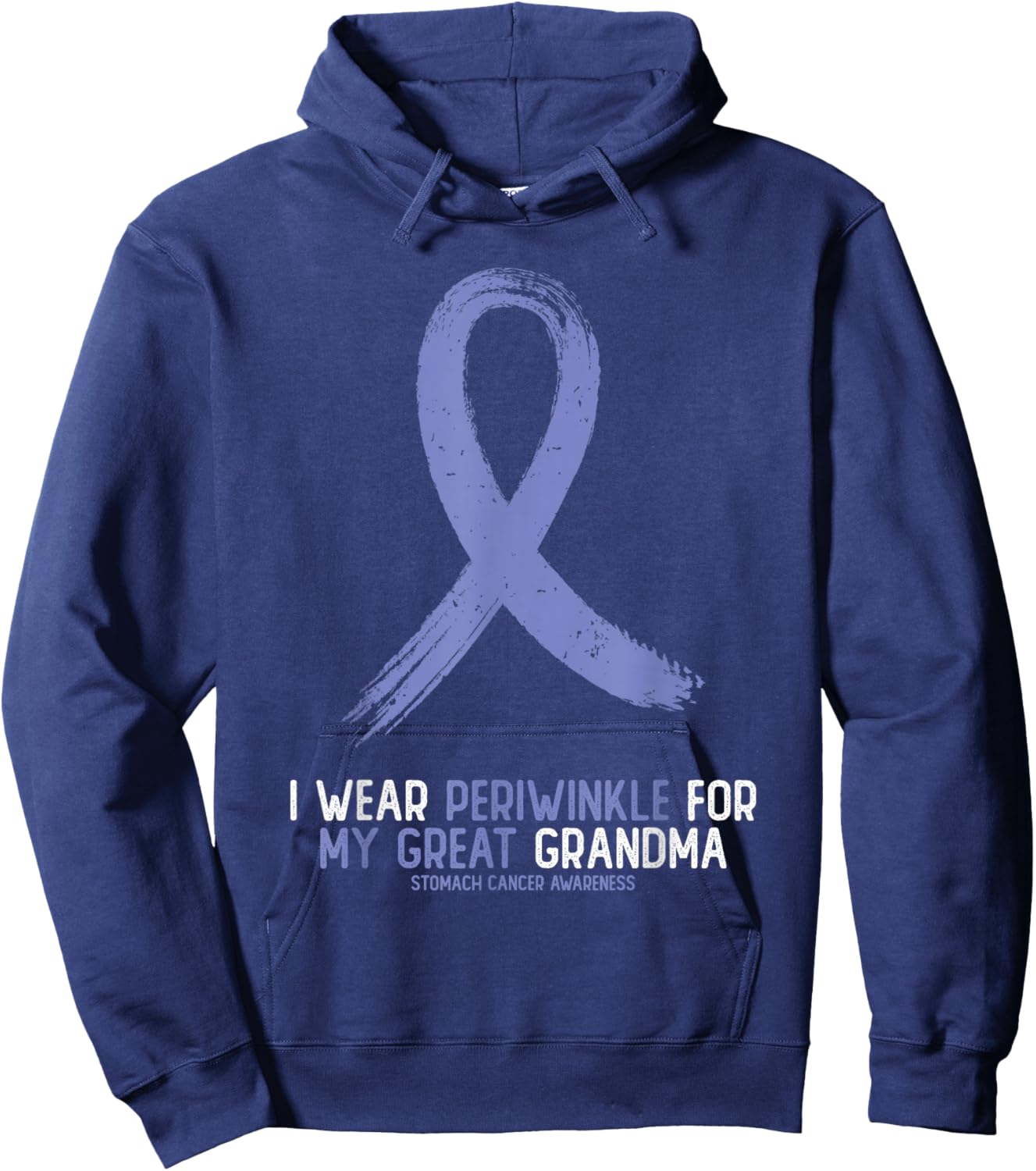 I Wear Periwinkle For My Great Grandma Stomach Cancer Hoodie - Hoodie | Navy