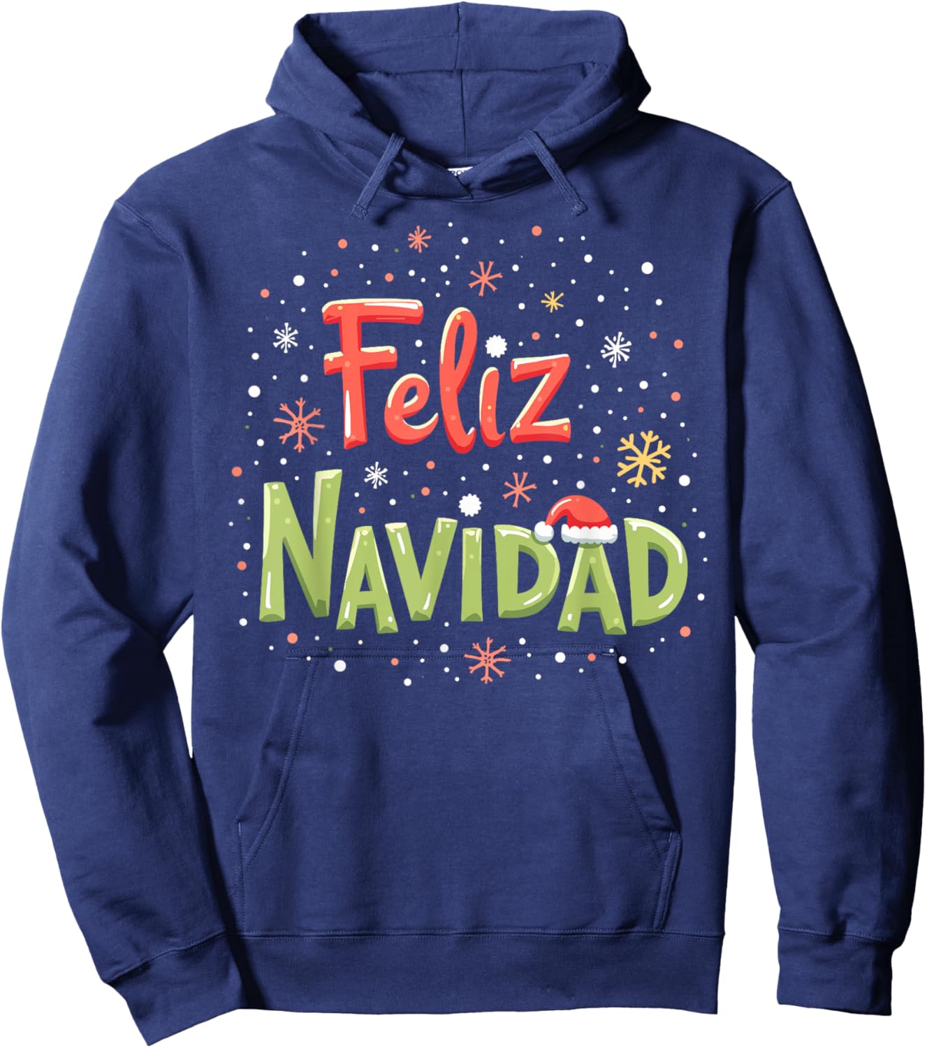 Feliz Navidad Christmas Mexican Xmas Spanish New Year Hoodie - Hoodie | Navy