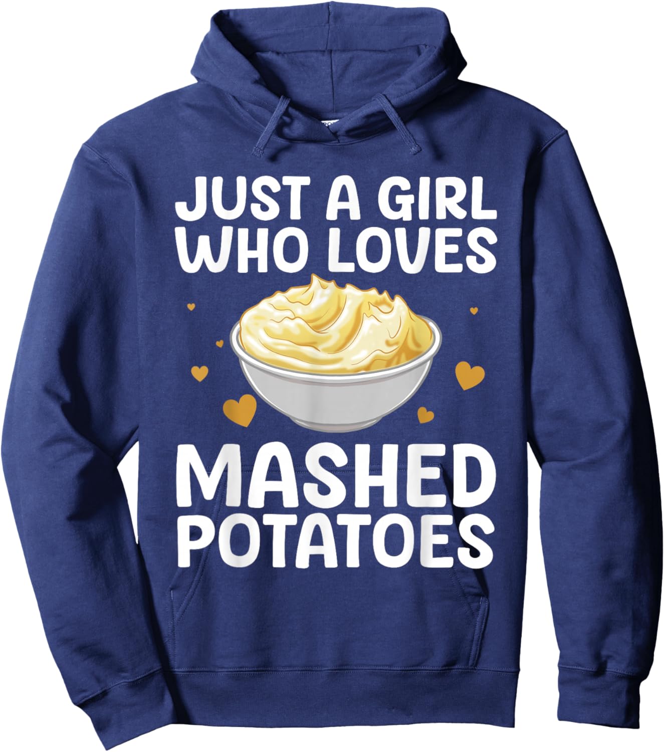 Mashed Potato Art Girls Thanksgiving Mashed Potato Hoodie - Hoodie | Navy