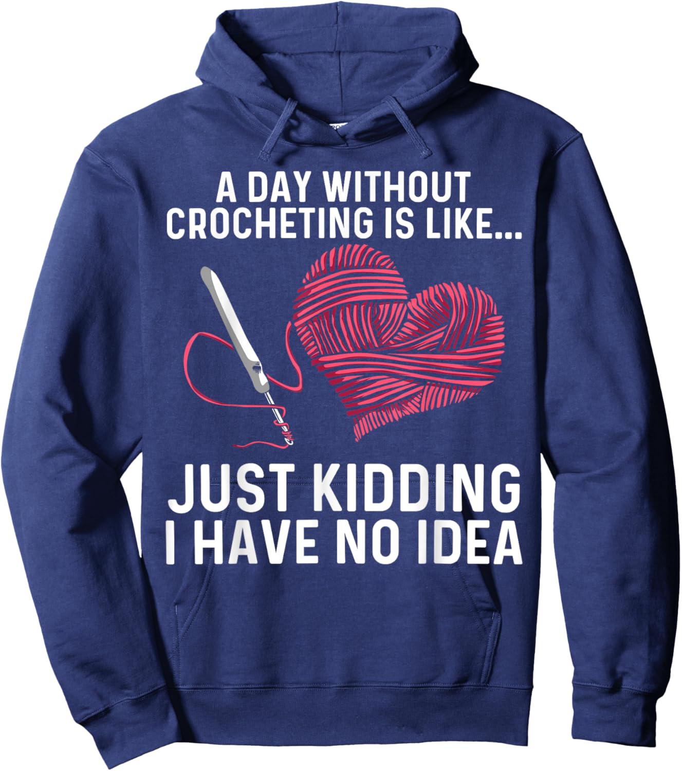 Best Crocheting Art Women Crocheter Crochet Lover Hoodie - Hoodie | Navy