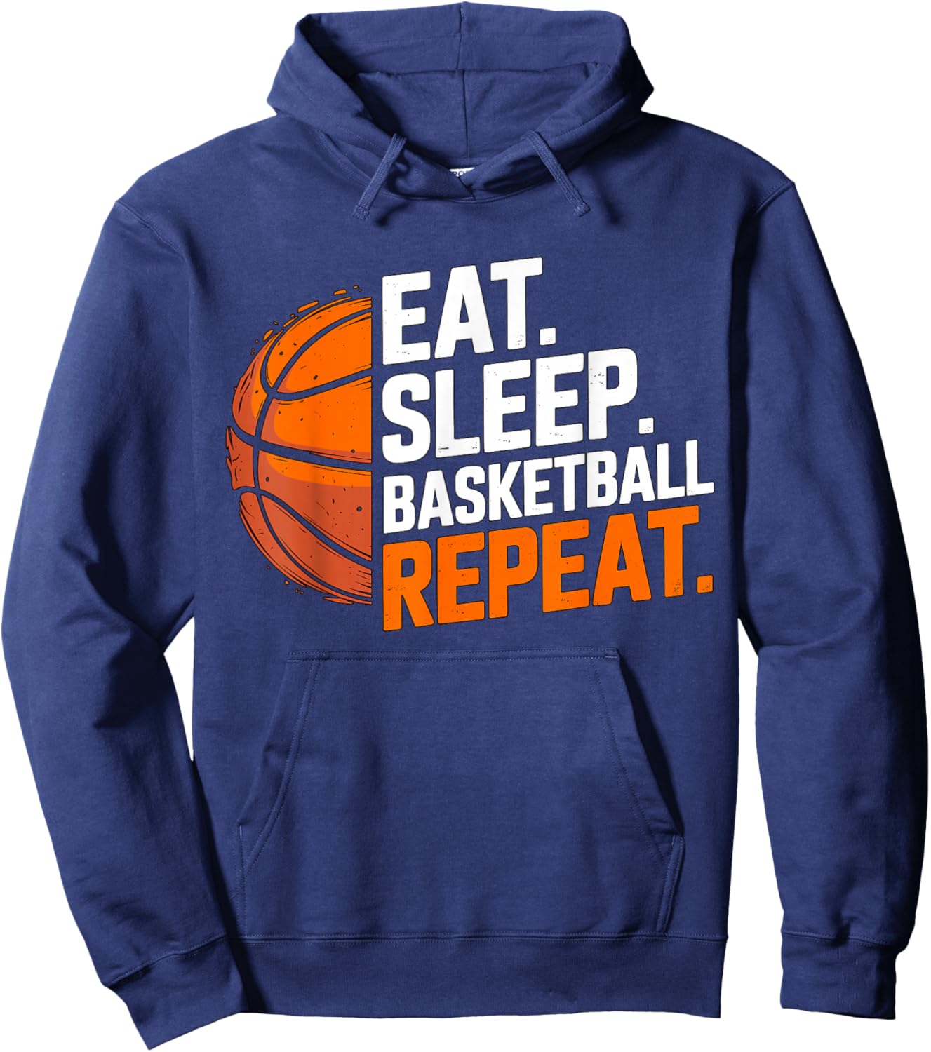Eat Sleep Basketball Repeat Hoodie - Hoodie | Navy