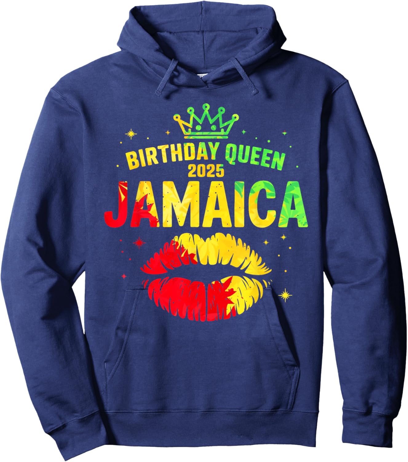 Birthday Crew Jamaica Trip 2025 Lips Bday Party Women Girls Hoodie - Hoodie | Navy