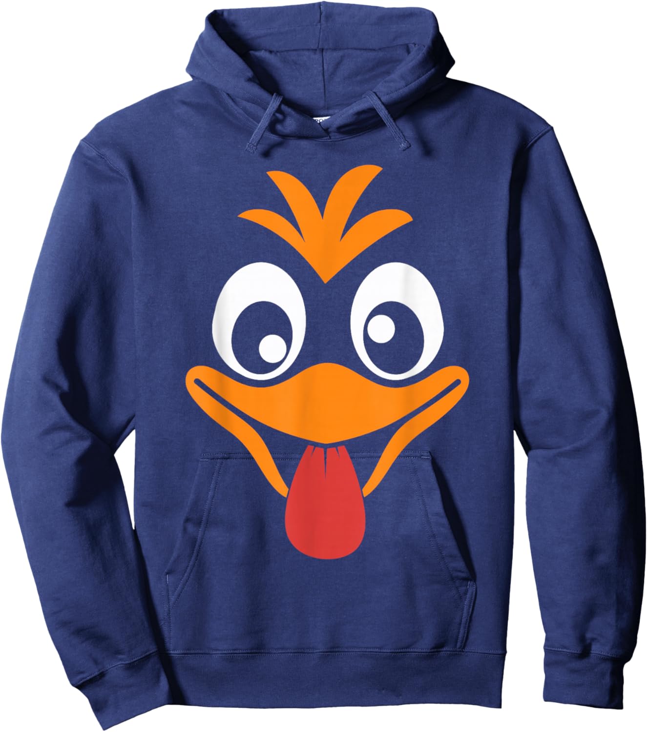 Funny Silly Turkey Face Happy Turkey Day Thanksgiving Hoodie - Hoodie | Navy