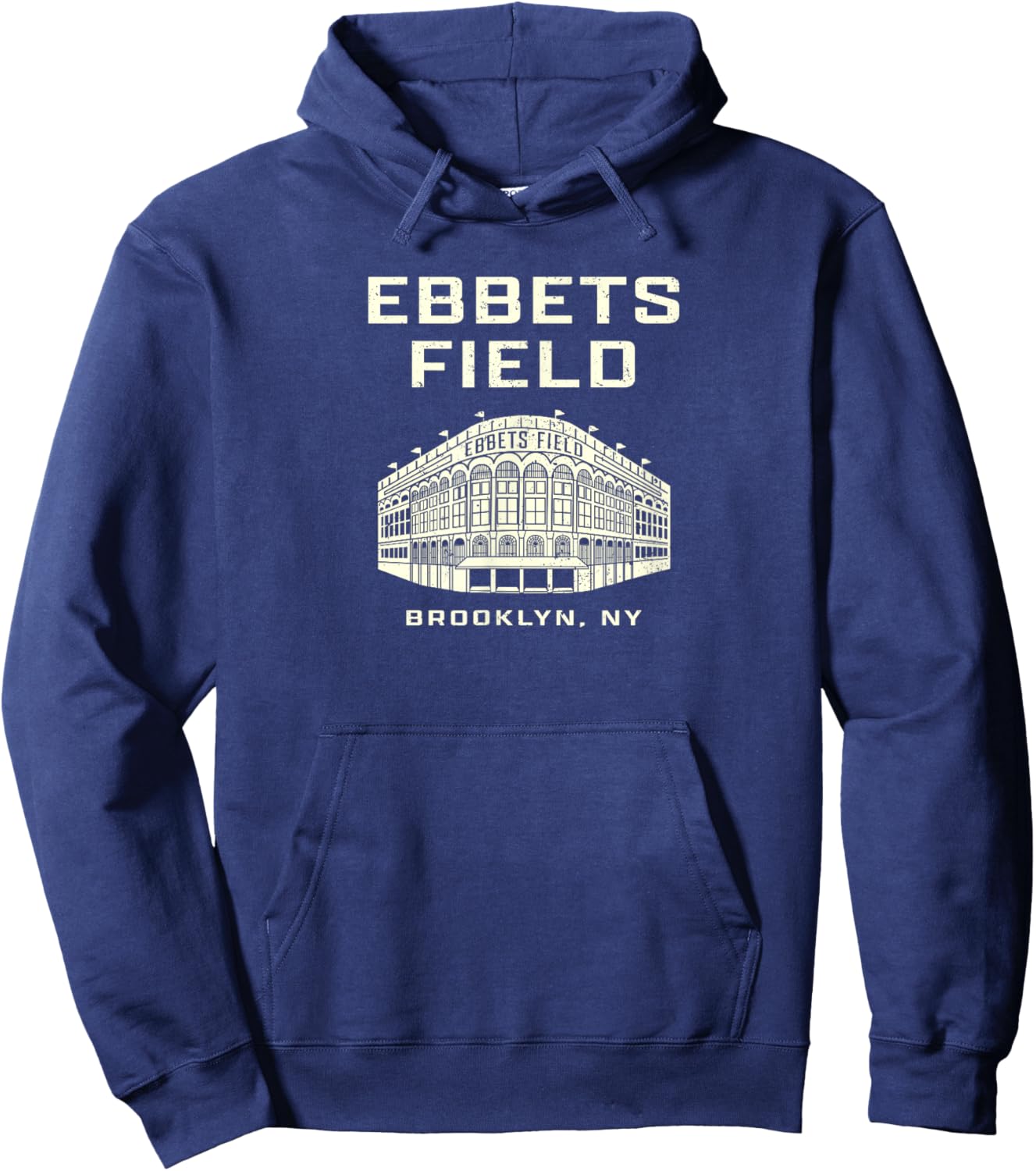 Old School Baseball Ebbets Field Brooklyn NY Retro Stadium Hoodie - Hoodie | Navy