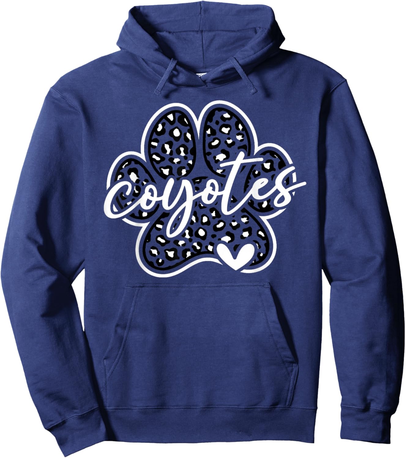 Vintage Coyotes Team Pride School Spirit Back To School Hoodie - Hoodie | Navy