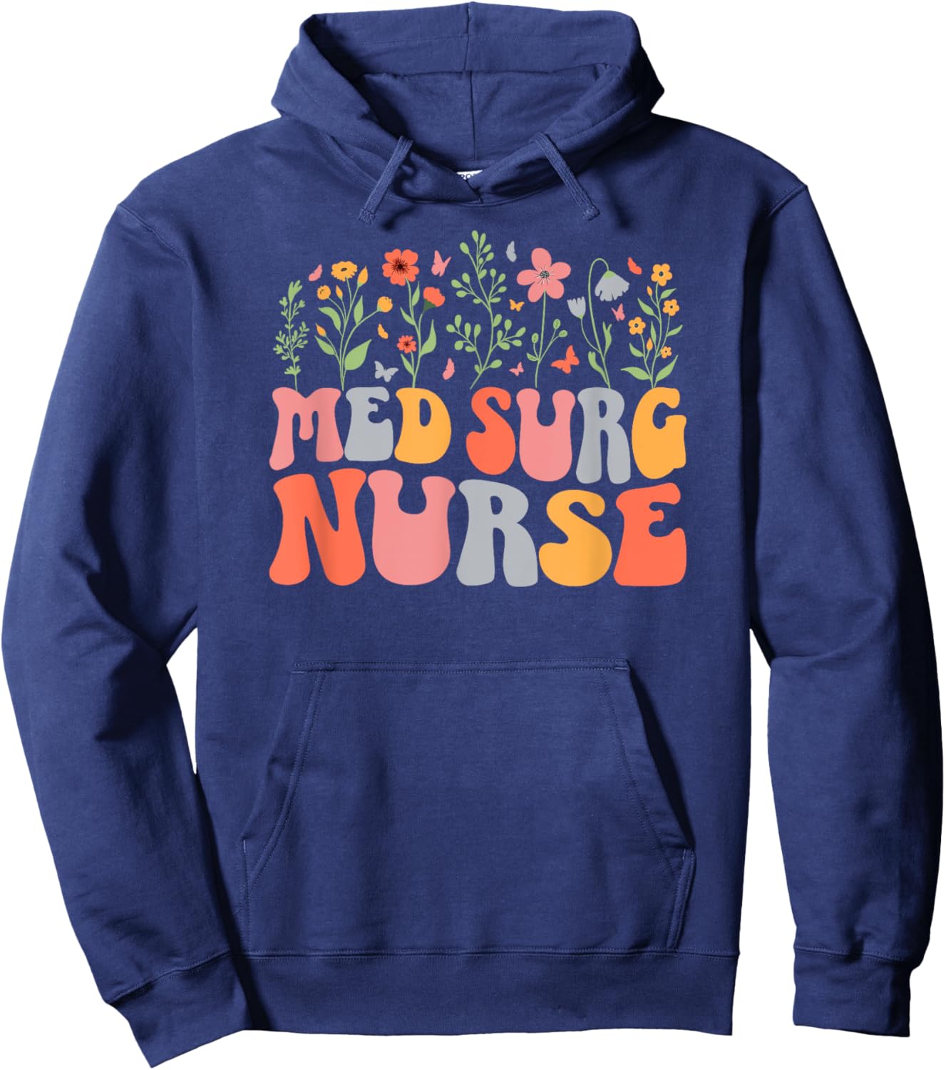 Med Surg Nurse Groovy Medical Surgical Nurse Hoodie - Hoodie | Navy