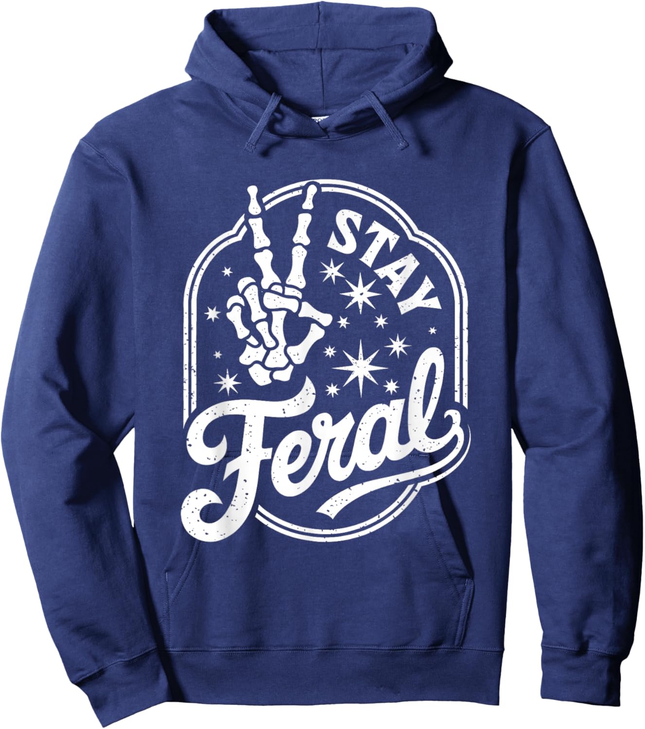 Stay Feral Hoodie - Hoodie | Navy