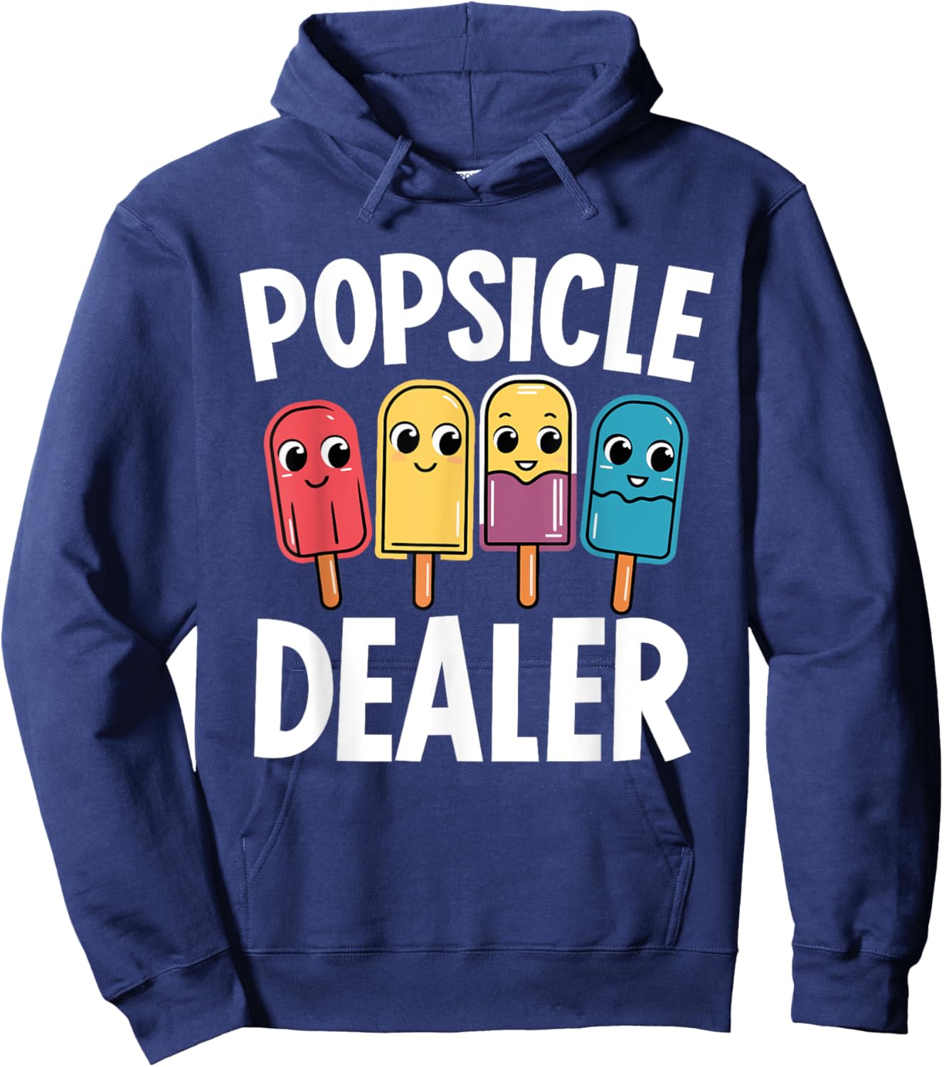 Popsicle Dealer Funny Popsicle Lolly Ice Cream Gelato Lover Hoodie - Hoodie | Navy