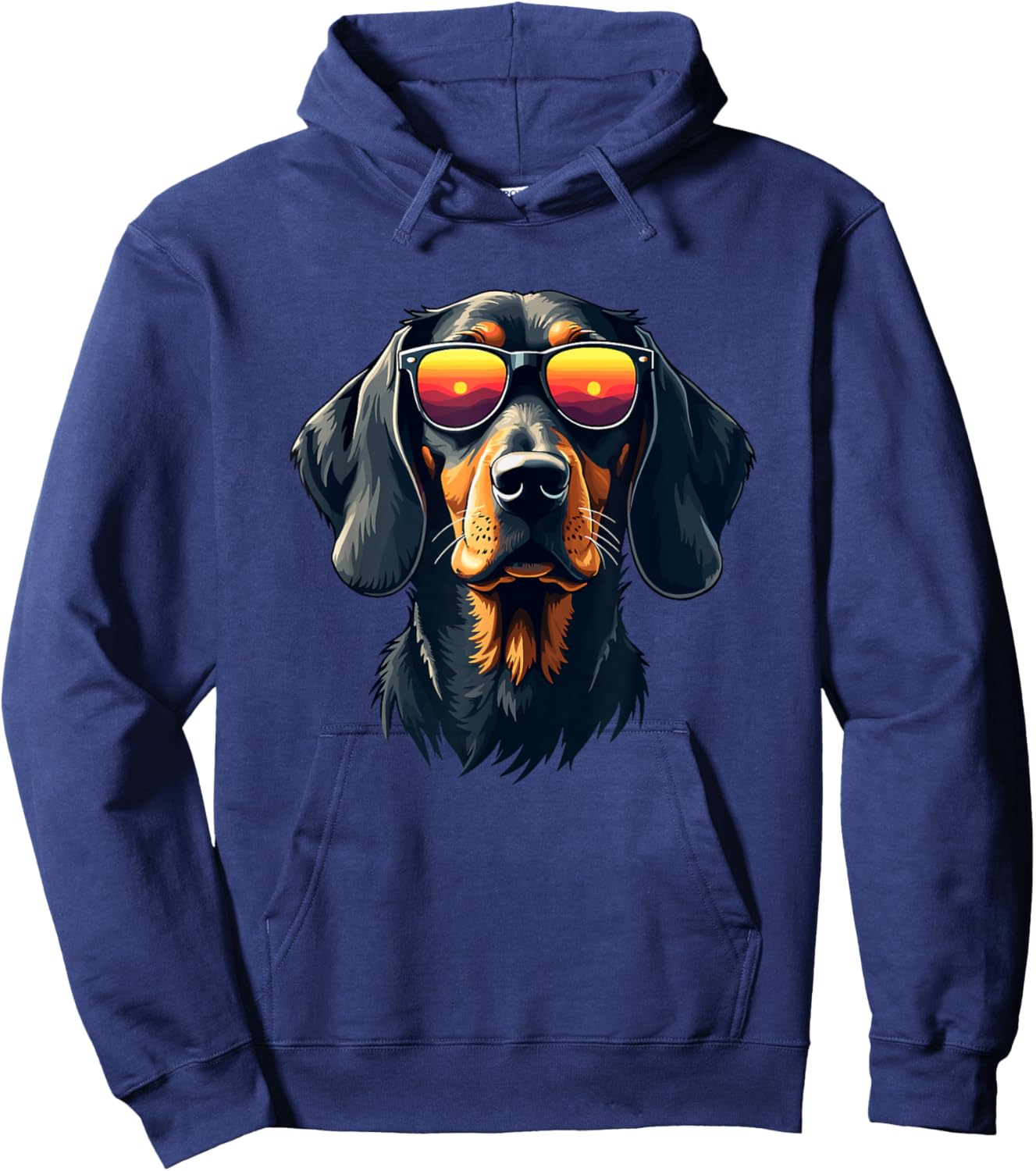 Retro Sunglasses Coonhound Coon Dog Hoodie - Hoodie | Navy