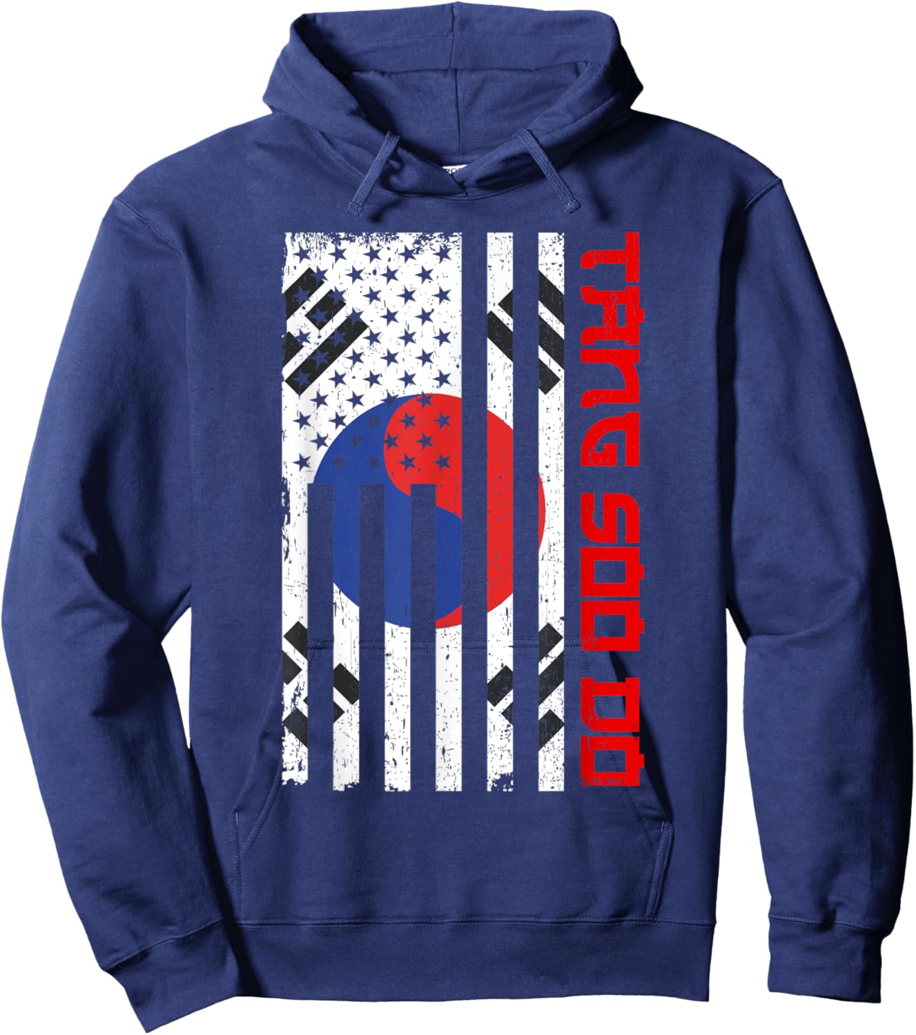 Tang Soo Do - USA Flag Taekwondo Mixed Martial Arts MMA Hoodie - Hoodie | Navy