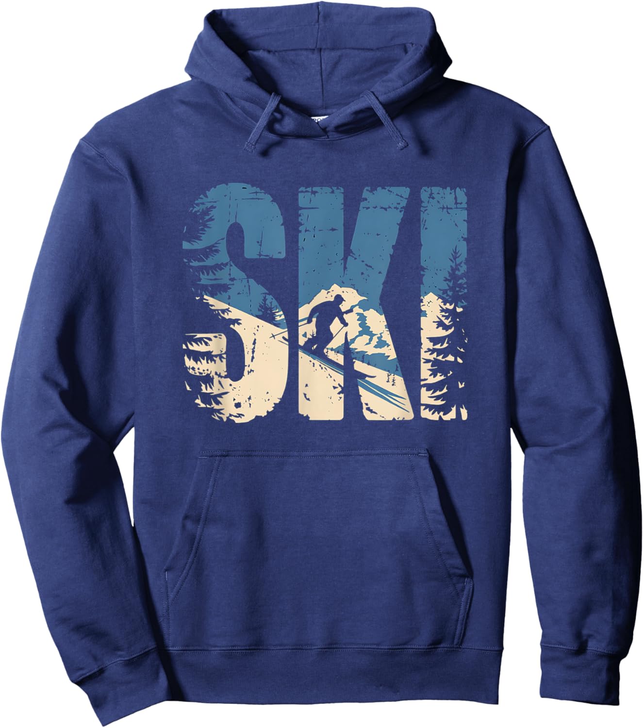 Ski Cool Skiing Style Alpine Skier Women Men Boy Girl Hoodie - Hoodie | Navy