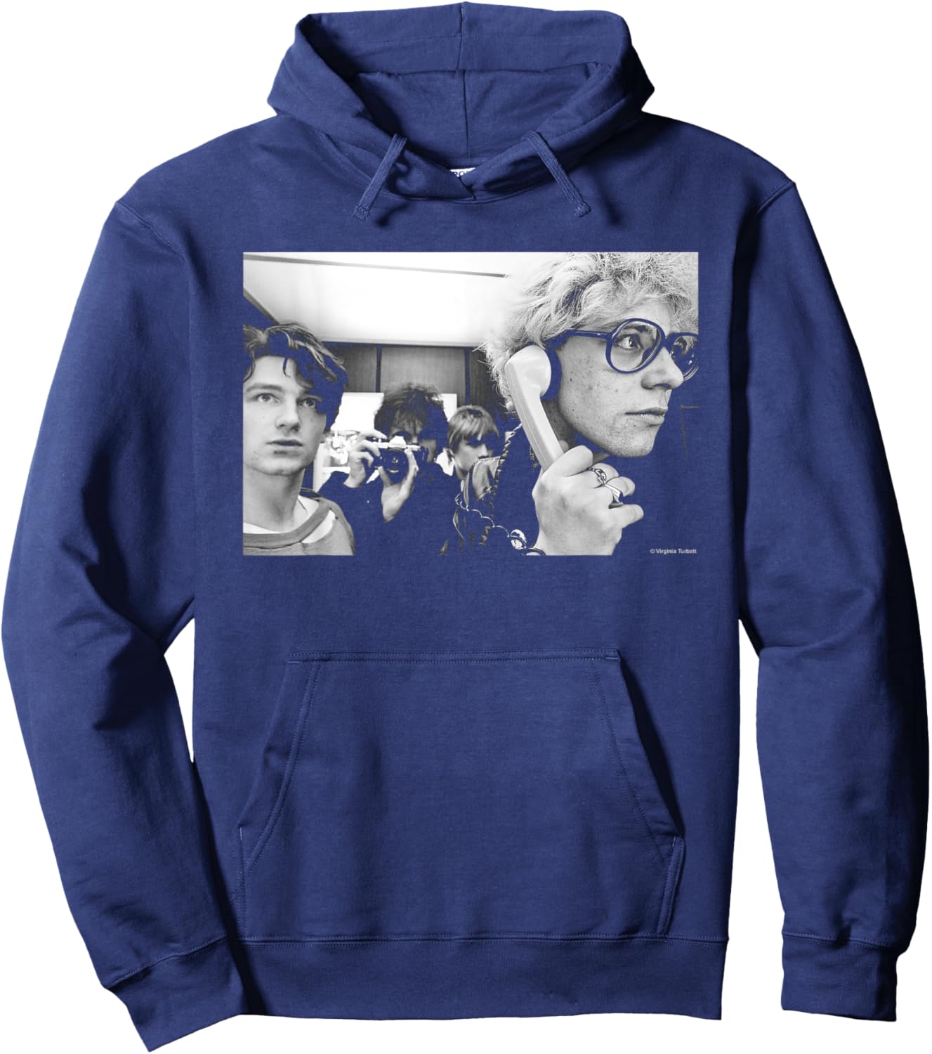U2 Band Phone Photo 1980 By Virginia Turbett Hoodie - Hoodie | Navy