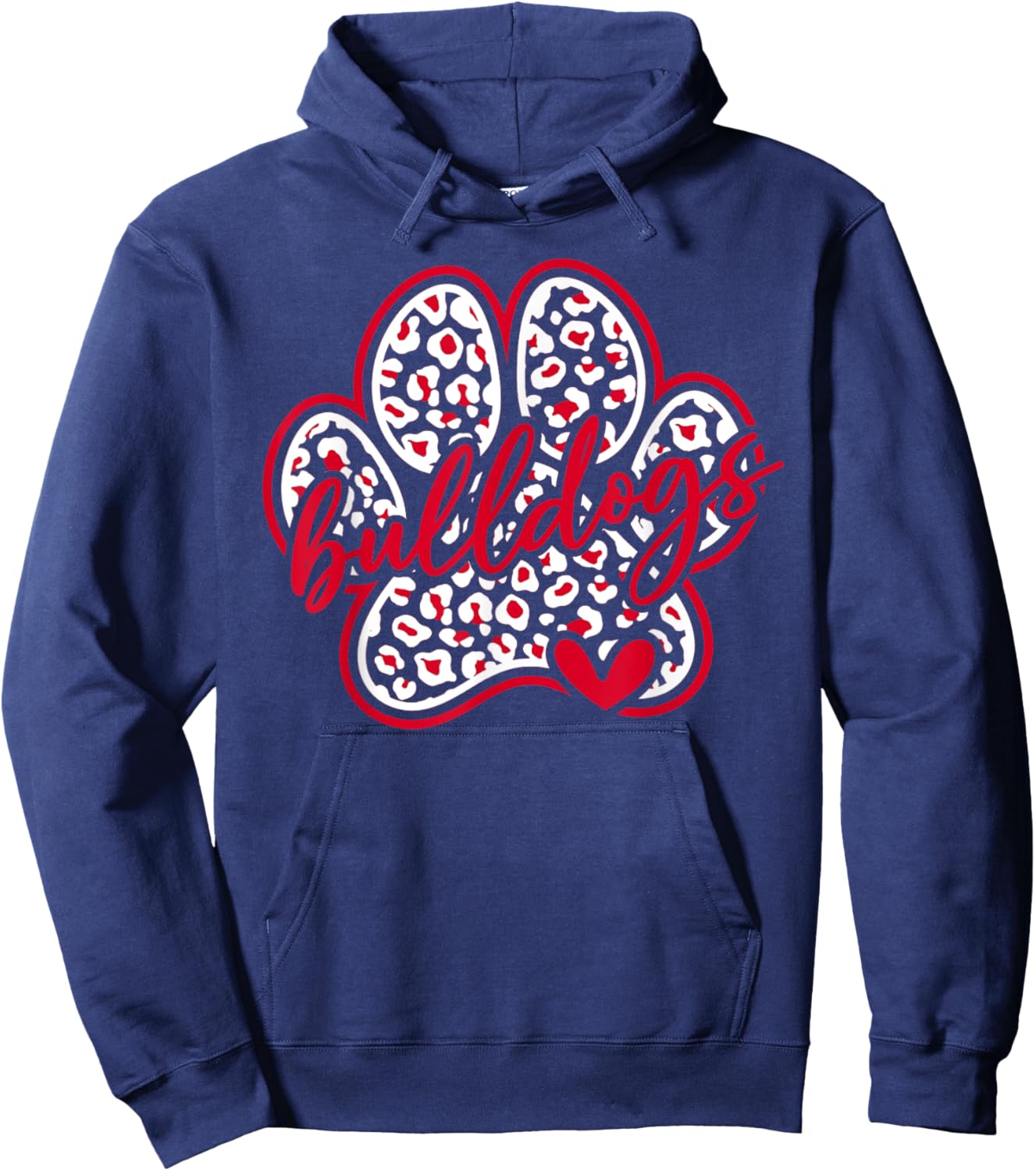 Vintage Go Dawgs Funny Bulldog School Spirit Back To School Hoodie - Hoodie | Navy