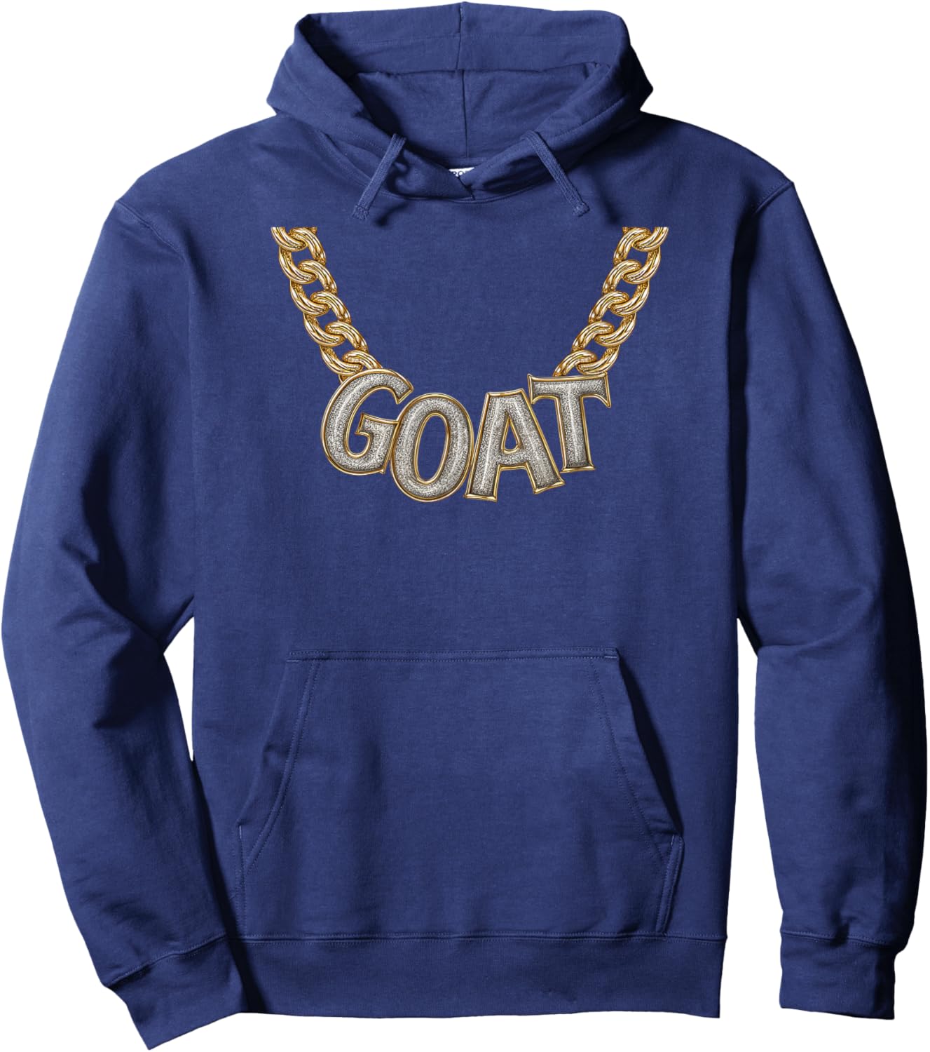 Boy Kid Funny Slang Gold Chain Goat Necklace Costume Hoodie - Hoodie | Navy