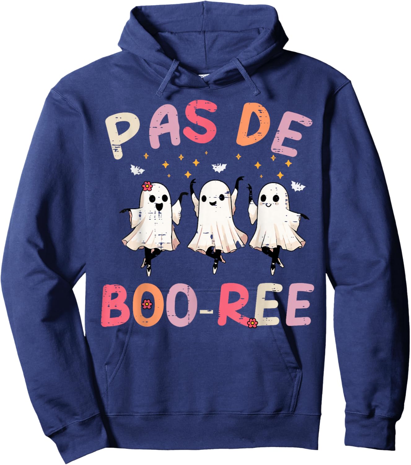 Pas De Booree Dancing Ghosts Ballet Ballerina Halloween Girl Hoodie - Hoodie | Navy