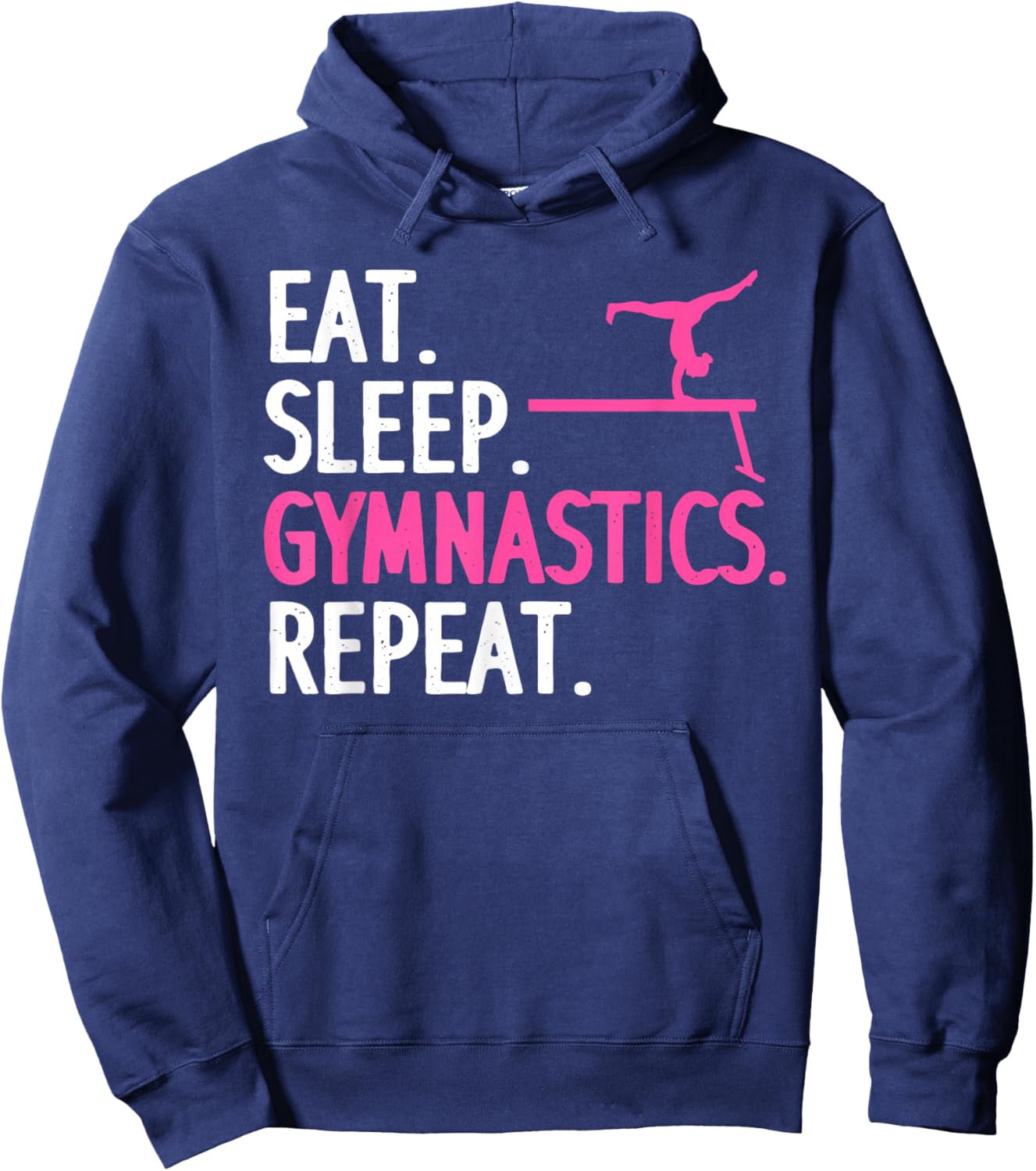 Cute Gymnastics Art for Girls Kids Women Tumbling Gymnast Hoodie - Hoodie | Navy