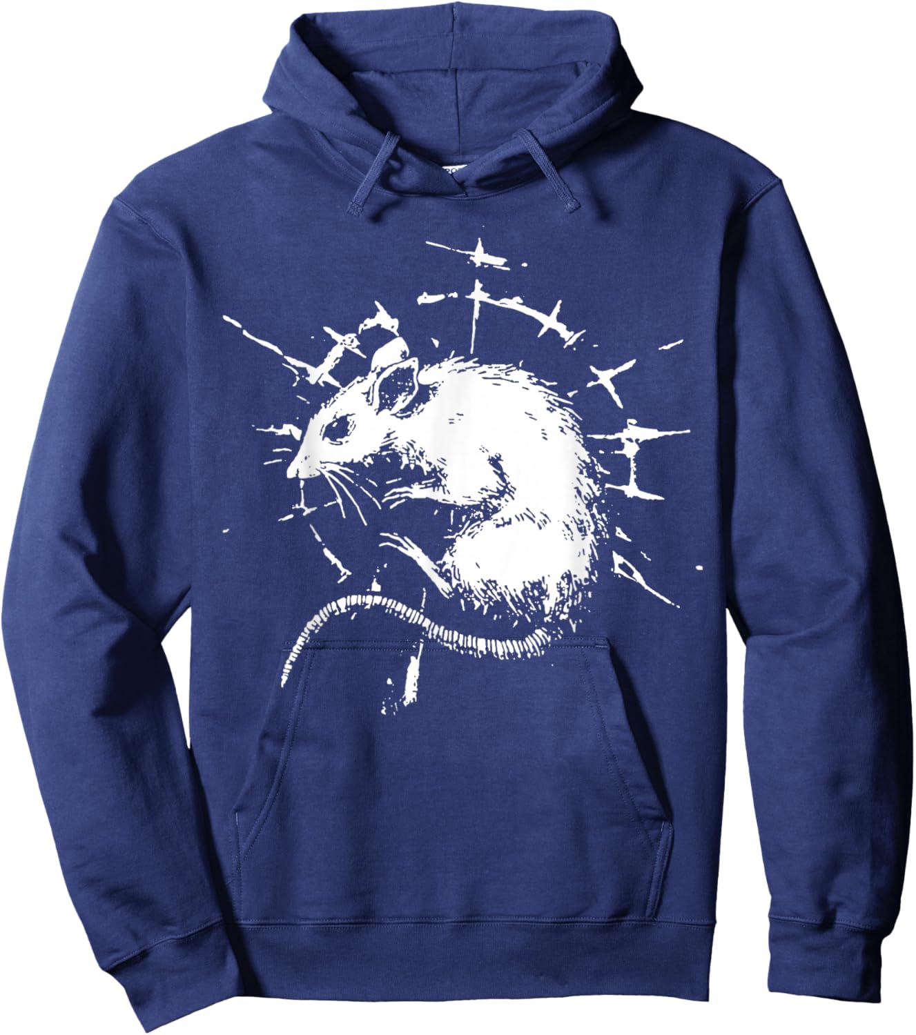 Rat Weirdcore Goblincore Punk Goth Aesthetic Creepy Horror Hoodie - Hoodie | Navy
