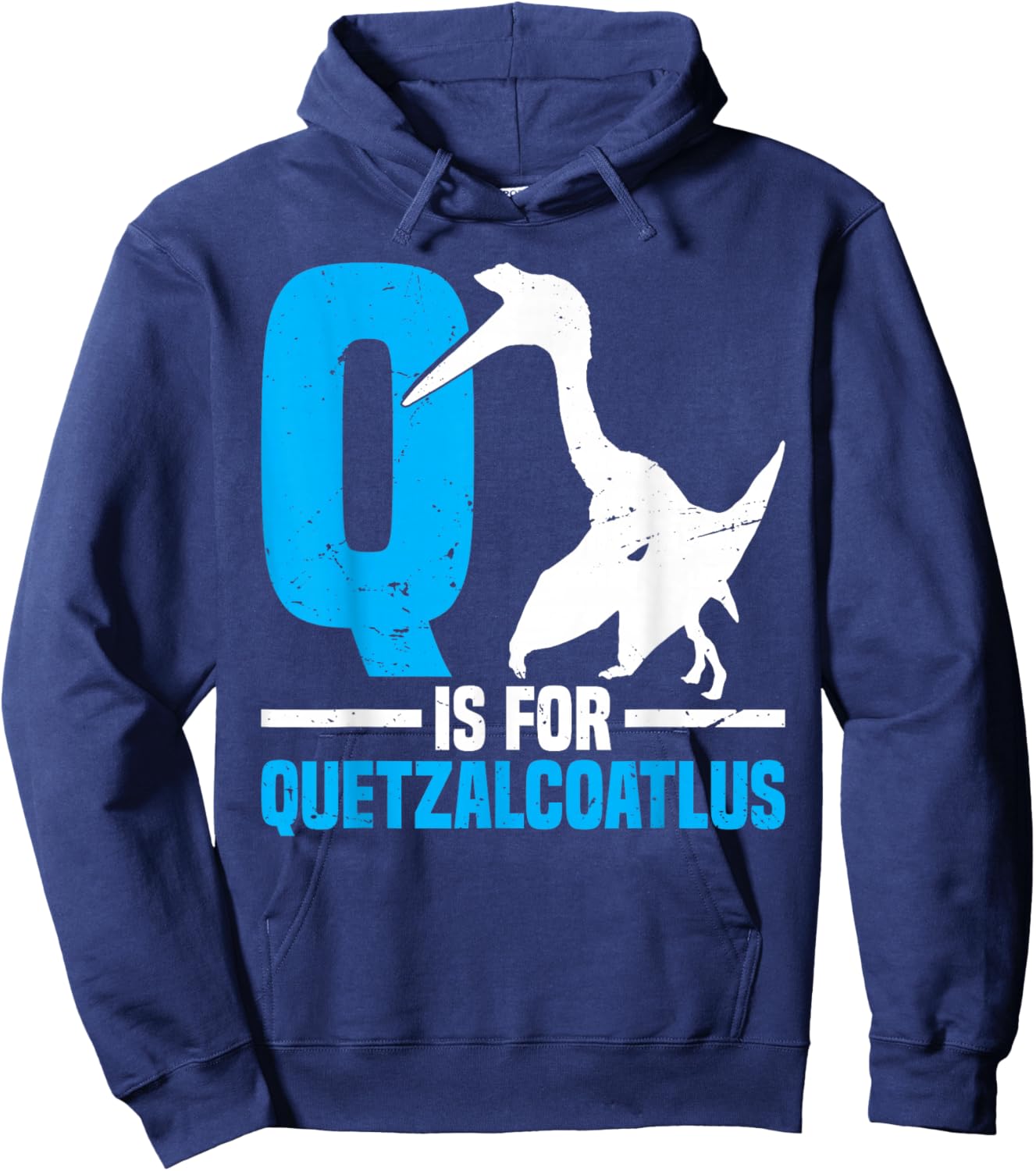 Q is For Quetzalcoatlus - Quetzalcoatlus Hoodie - Hoodie | Navy