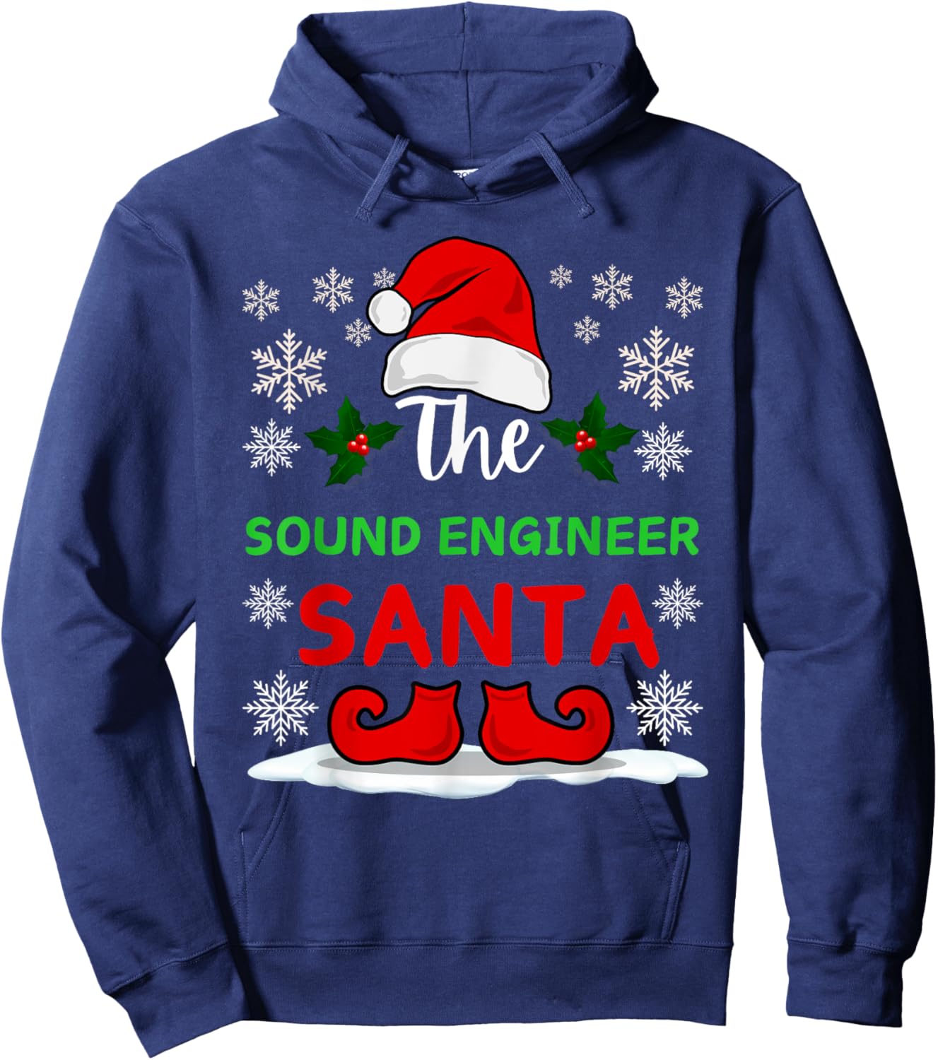 The Sound Engineer Santa Claus Christmas Day Xmas Hoodie - Hoodie | Navy