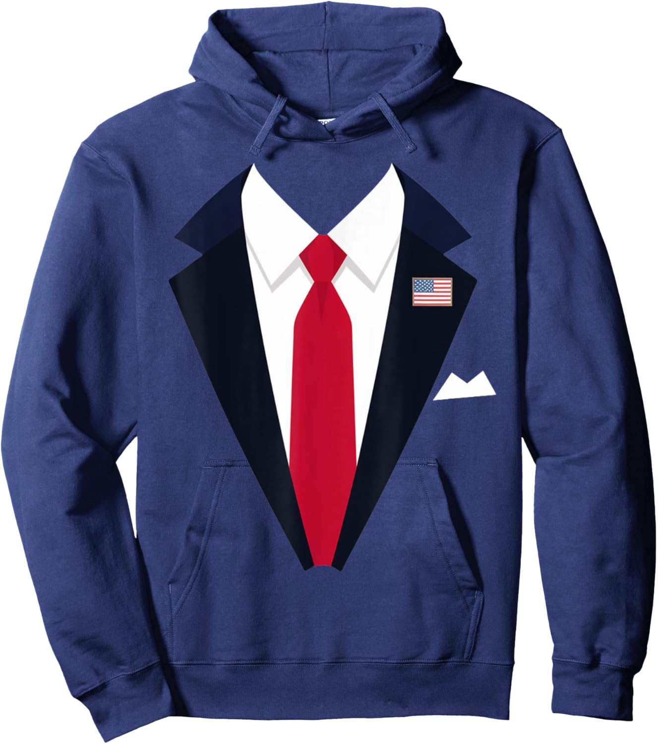 Funny USA President Suit Easy Halloween Costume Hoodie - Hoodie | Navy