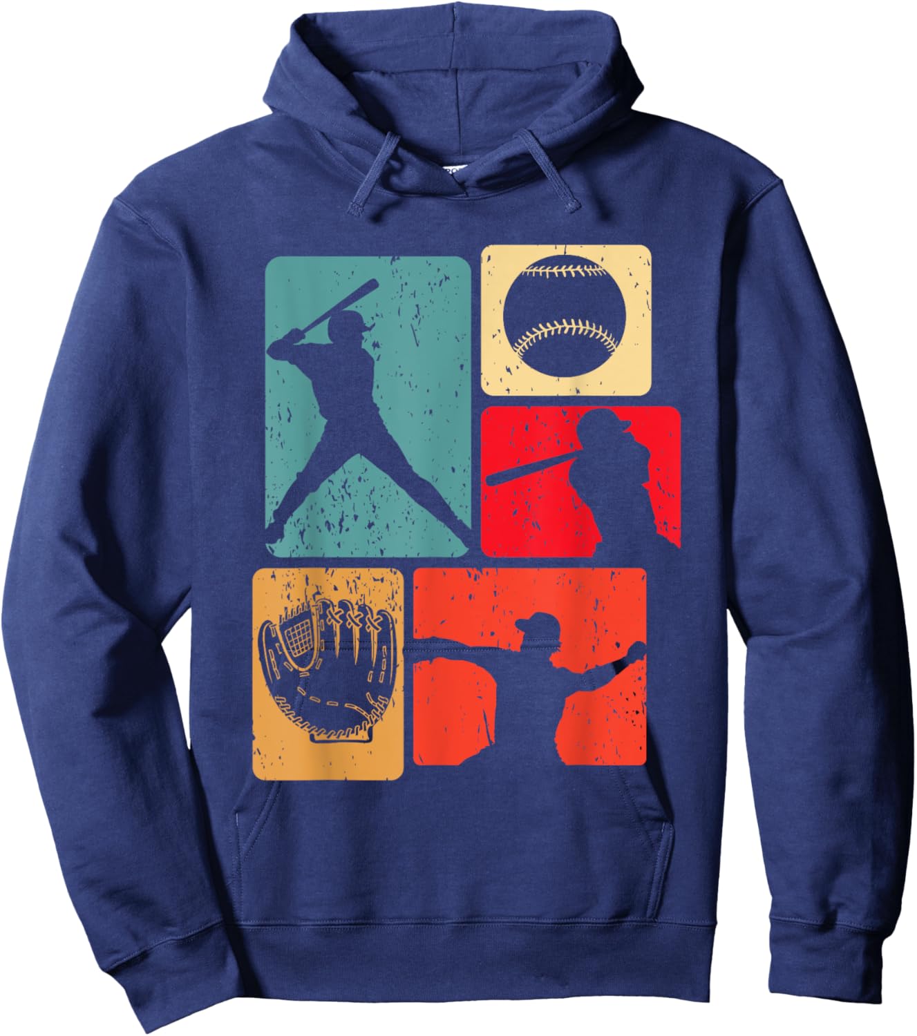 Funny Baseball Player Field Bat Ball Game Enthusiast Outfit Hoodie - Hoodie | Navy