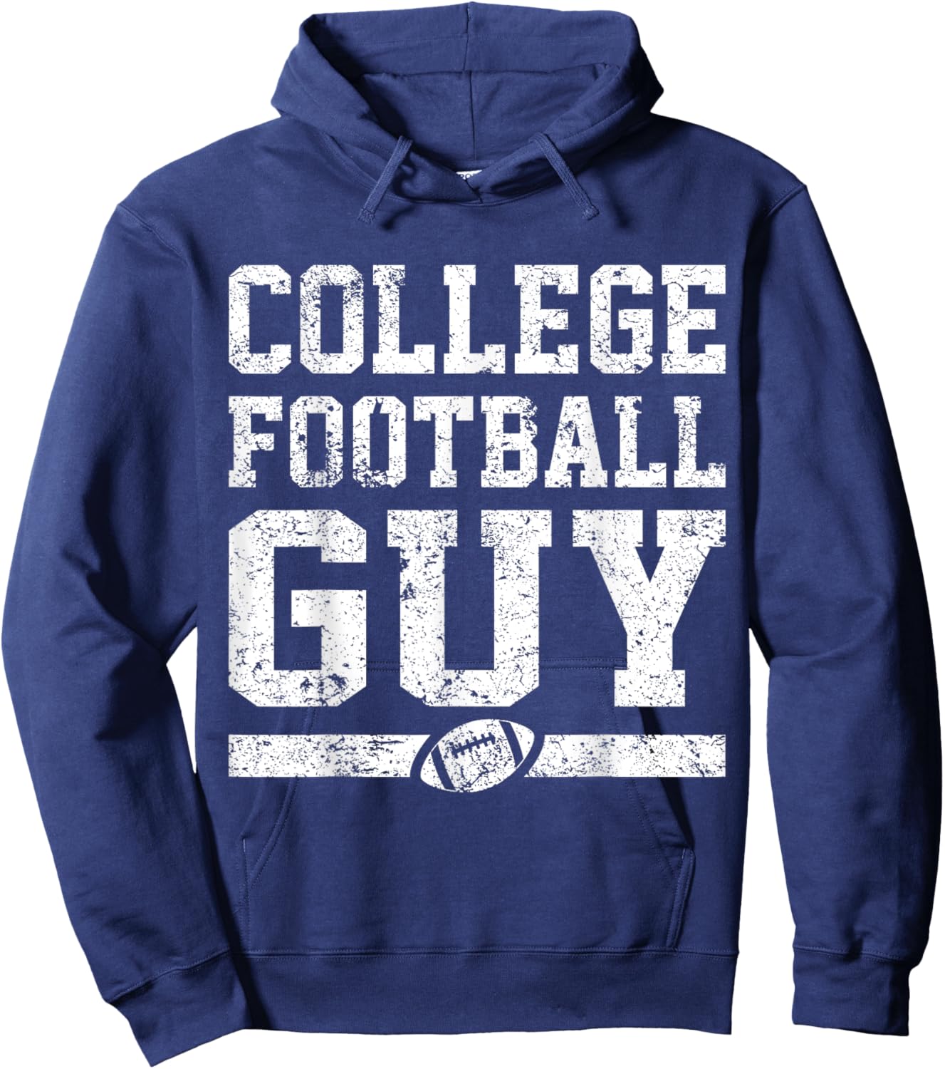 Vintage Funny College Football Hoodie - Hoodie | Navy
