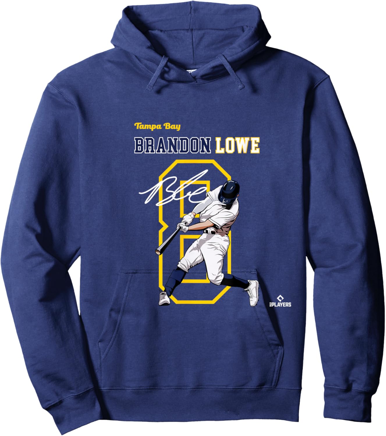 Brandon Lowe | Tampa Bay Baseball Players | MLBBLE3004 Hoodie - Hoodie | Navy