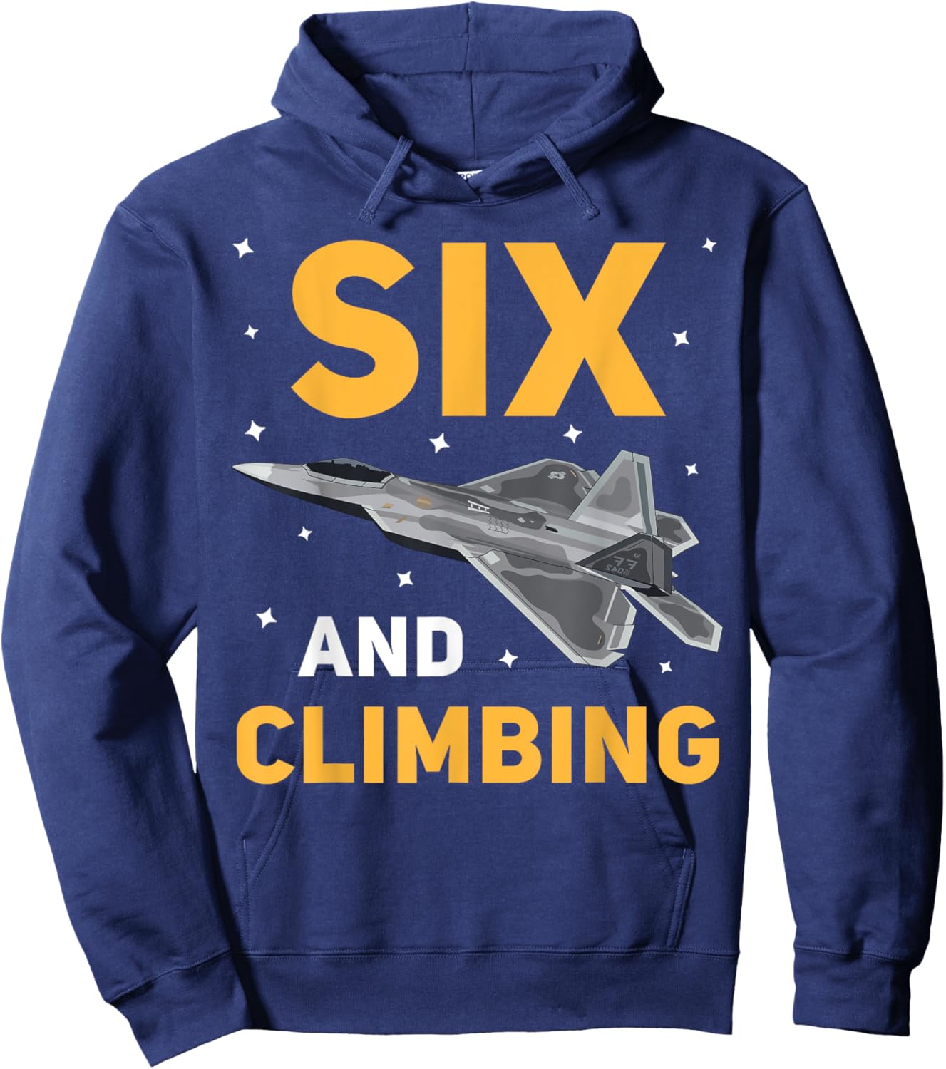 Jet Fighter Plane 6 Year Old Birthday Party For Boys Hoodie - Hoodie | Navy