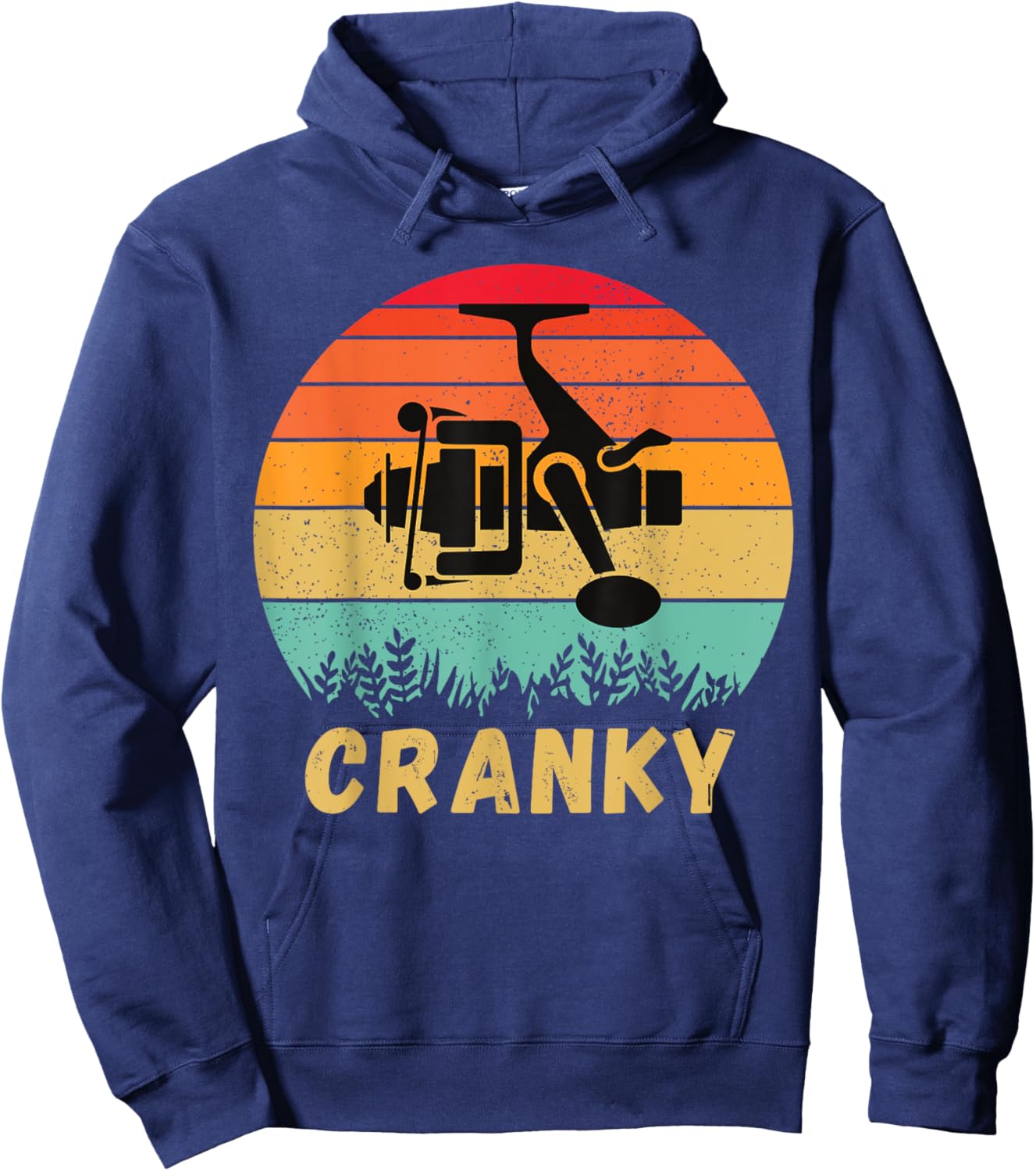 Crankbait Fishing Lure - Cranky Funny Gift Ideas For Fishing Hoodie - Hoodie | Navy