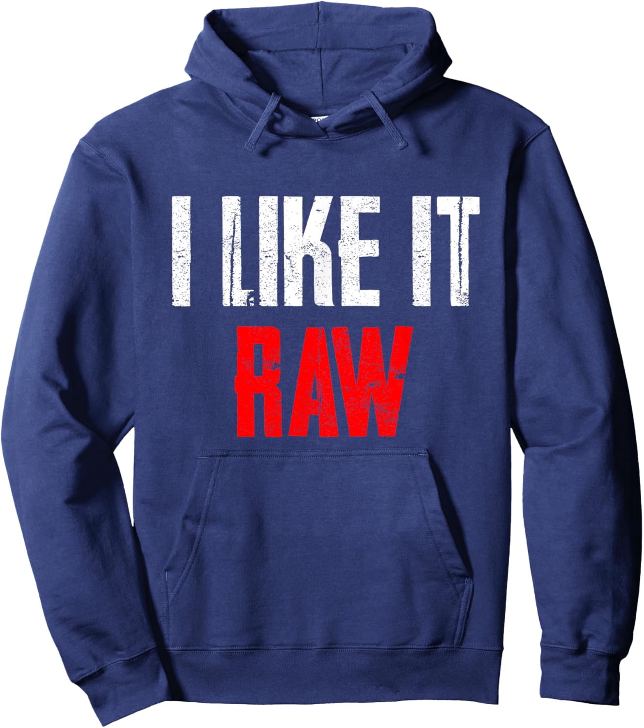 Carnivore I Like It Raw Meat Hoodie - Hoodie | Navy