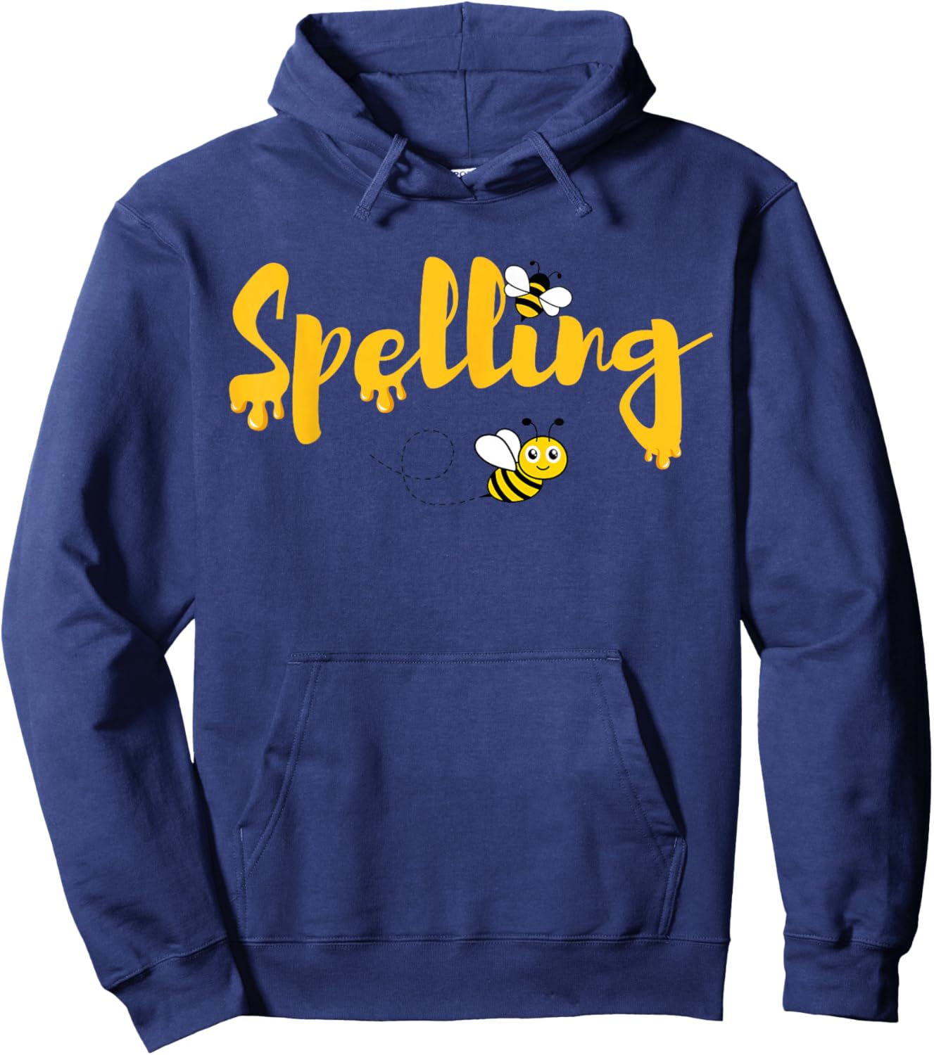 Bee Spelling Fun For Teachers and Students Cute Bee Lover Hoodie - Hoodie | Navy