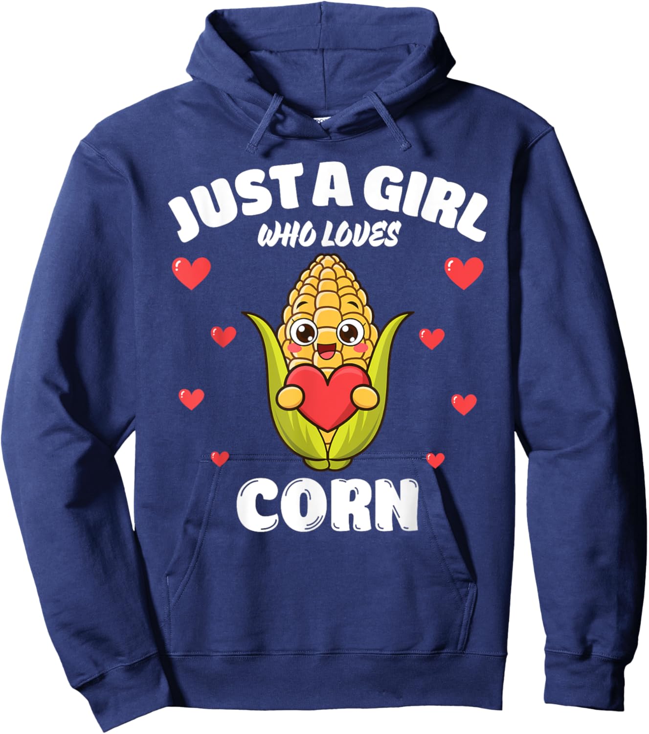 Just A Girl Who Loves Corn, Corn Lover Hoodie - Hoodie | Navy