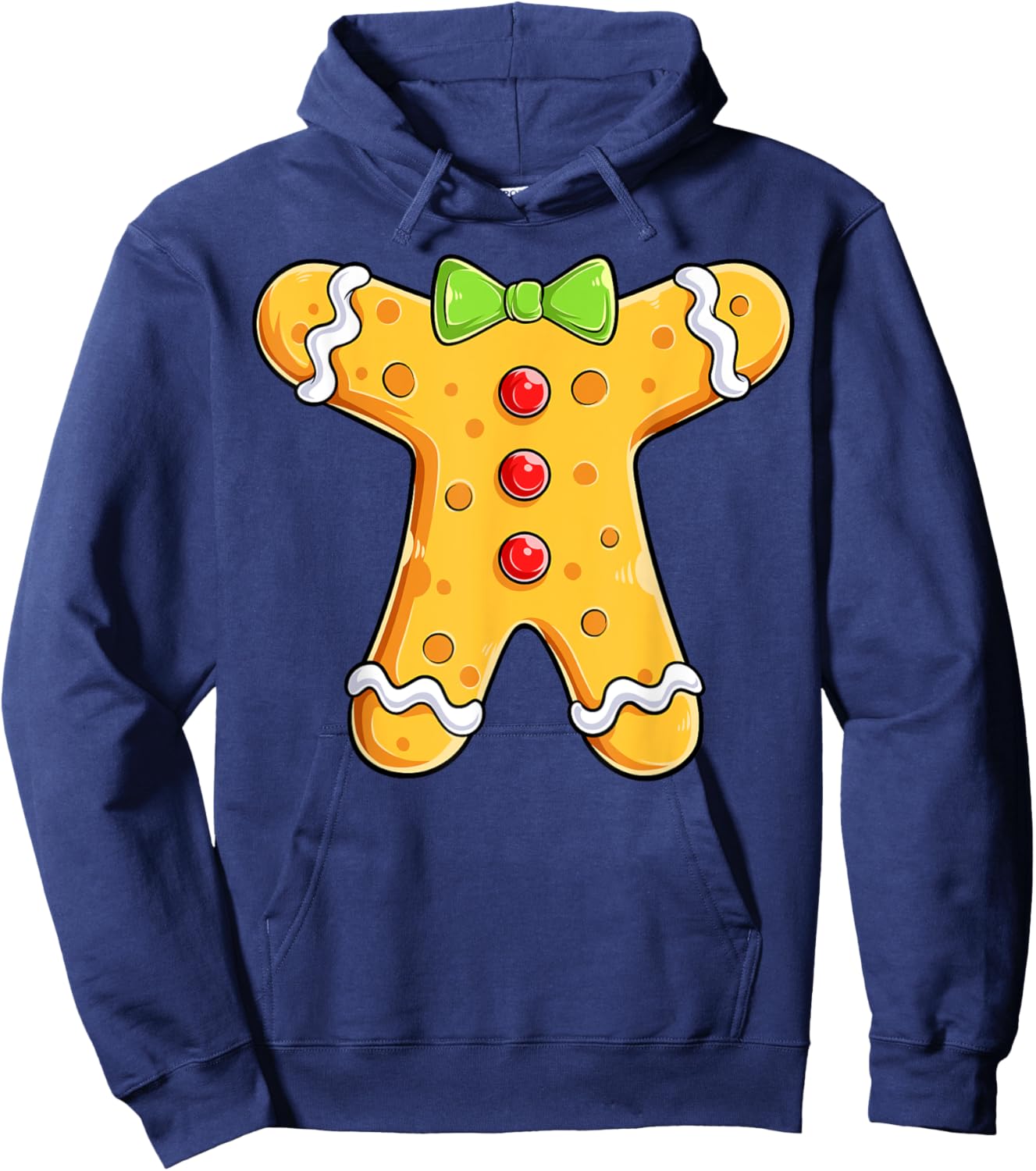 Gingerbread Man Costume Halloween Christmas Boys Girls Kids Hoodie - Hoodie | Navy