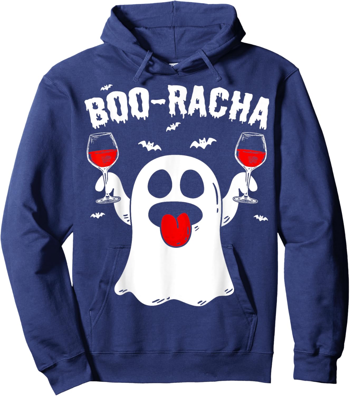 Boo-Racha Halloween Cute Ghost Boo Borracha Funny Men Women Hoodie - Hoodie | Navy