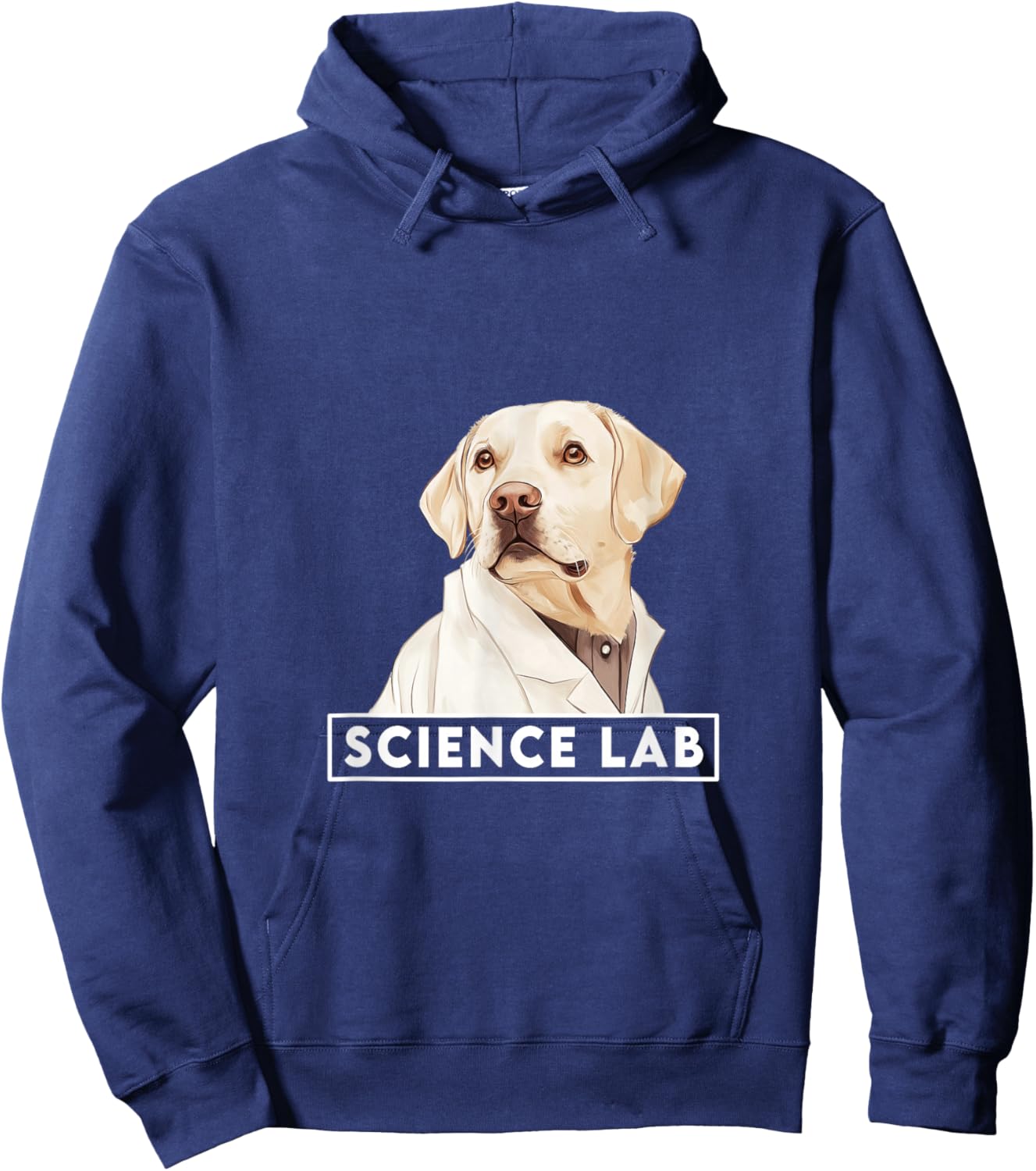 Funny Science Lab Design featuring a Labrador Science Dog Hoodie - Hoodie | Navy