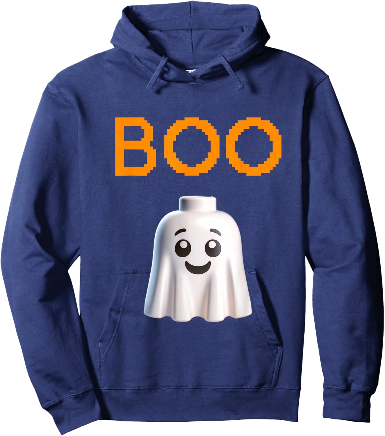 Halloween Master Builder Boo Ghost Costume Building Bricks Hoodie - Hoodie | Navy
