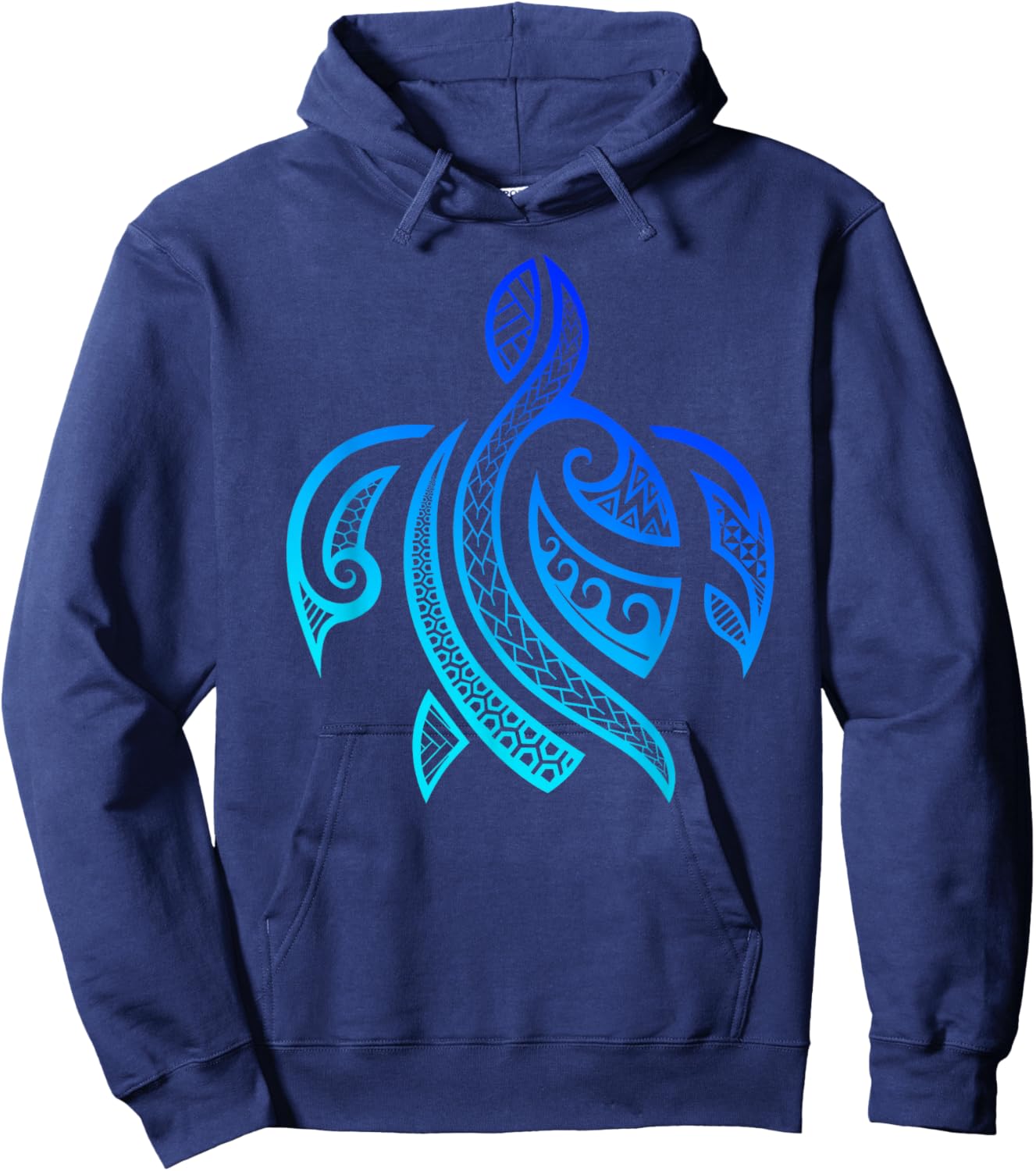 Tribal Hawaiian Maori Art Sea Turtle Hawaiian Tribal Hoodie - Hoodie | Navy