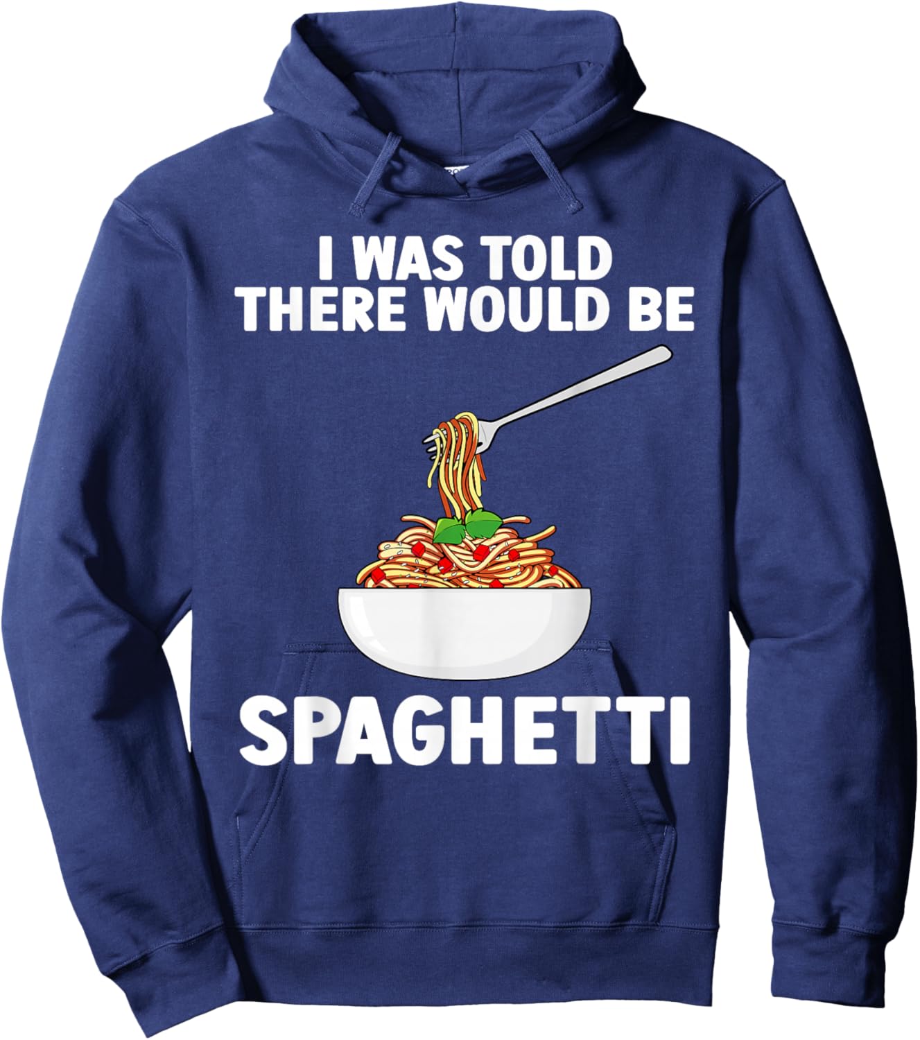 Cool Spaghetti Art Women Italian Foodie Pasta Lover Hoodie - Hoodie | Navy