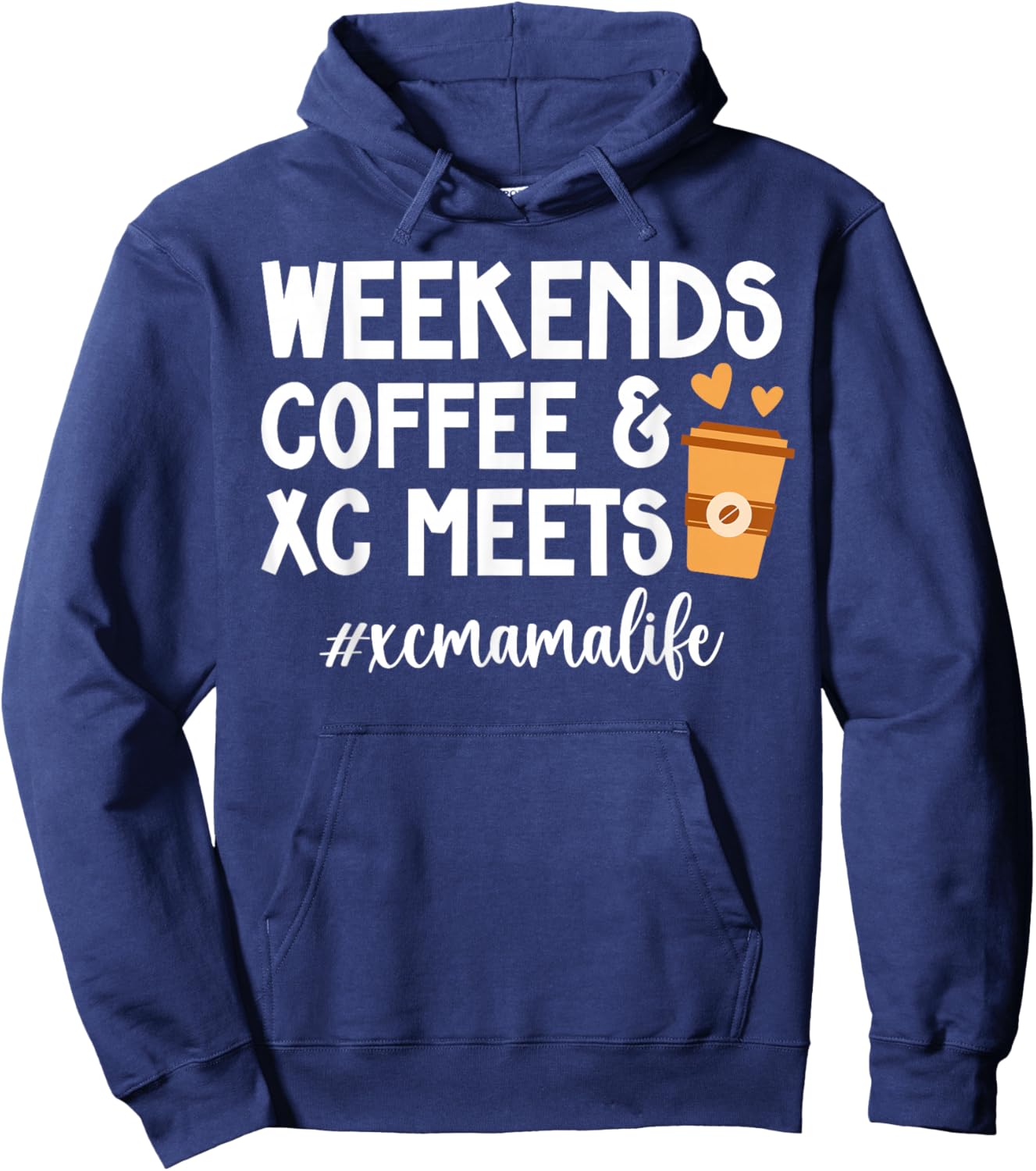 XC Mama Life Cross Country Mom Of A Cross Country Runner Mom Hoodie - Hoodie | Navy