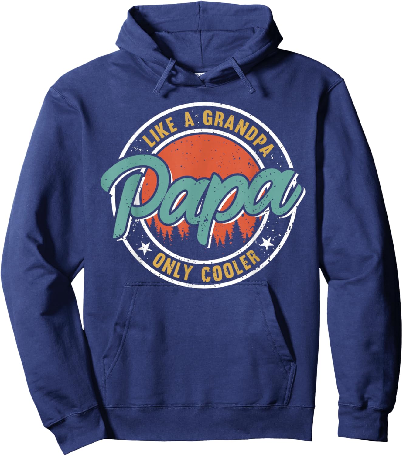 Funny Papa Design for Grandpa Papi Papaw from Grandkids Papa Hoodie - Hoodie | Navy